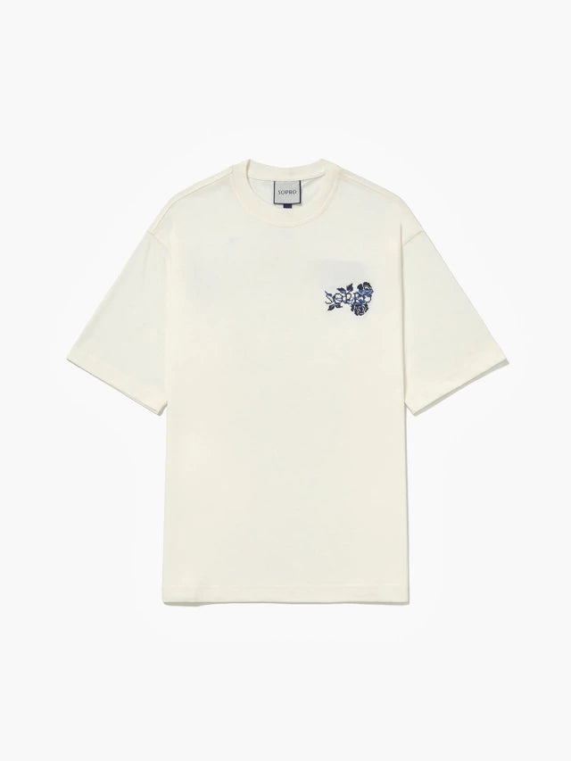 Camiseta Over Flores de Casa
