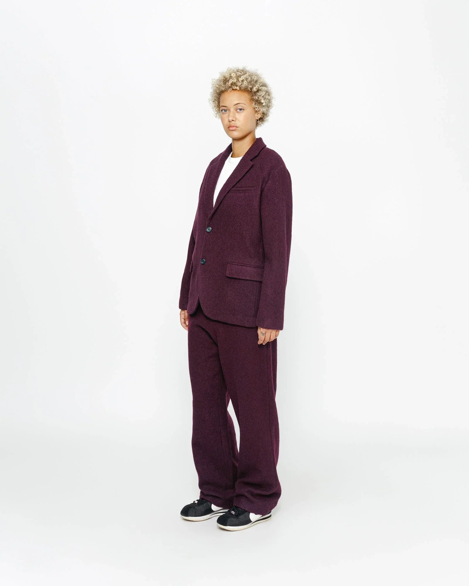 RELAXED TROUSER TEXTURED WOOL - Four Street
