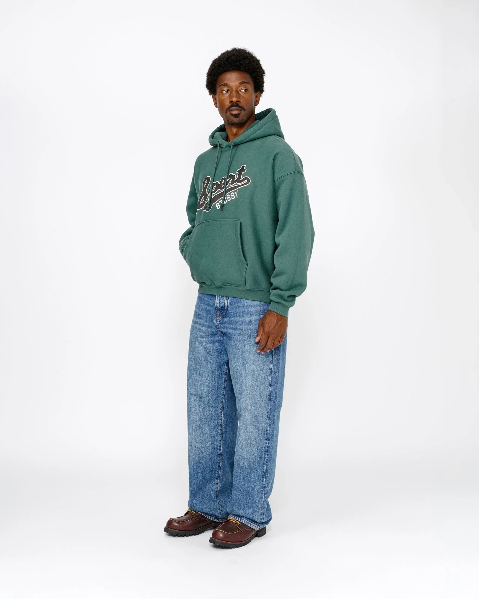 SATIN PATCH HOODIE - Four Street