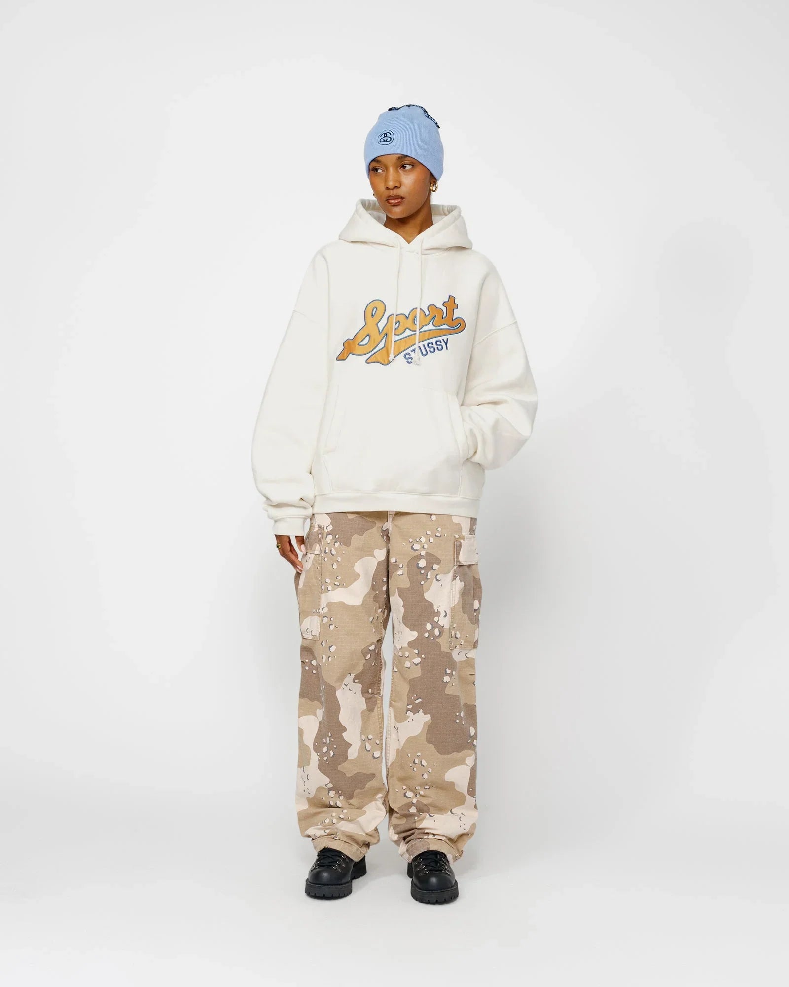 SATIN PATCH HOODIE - Four Street