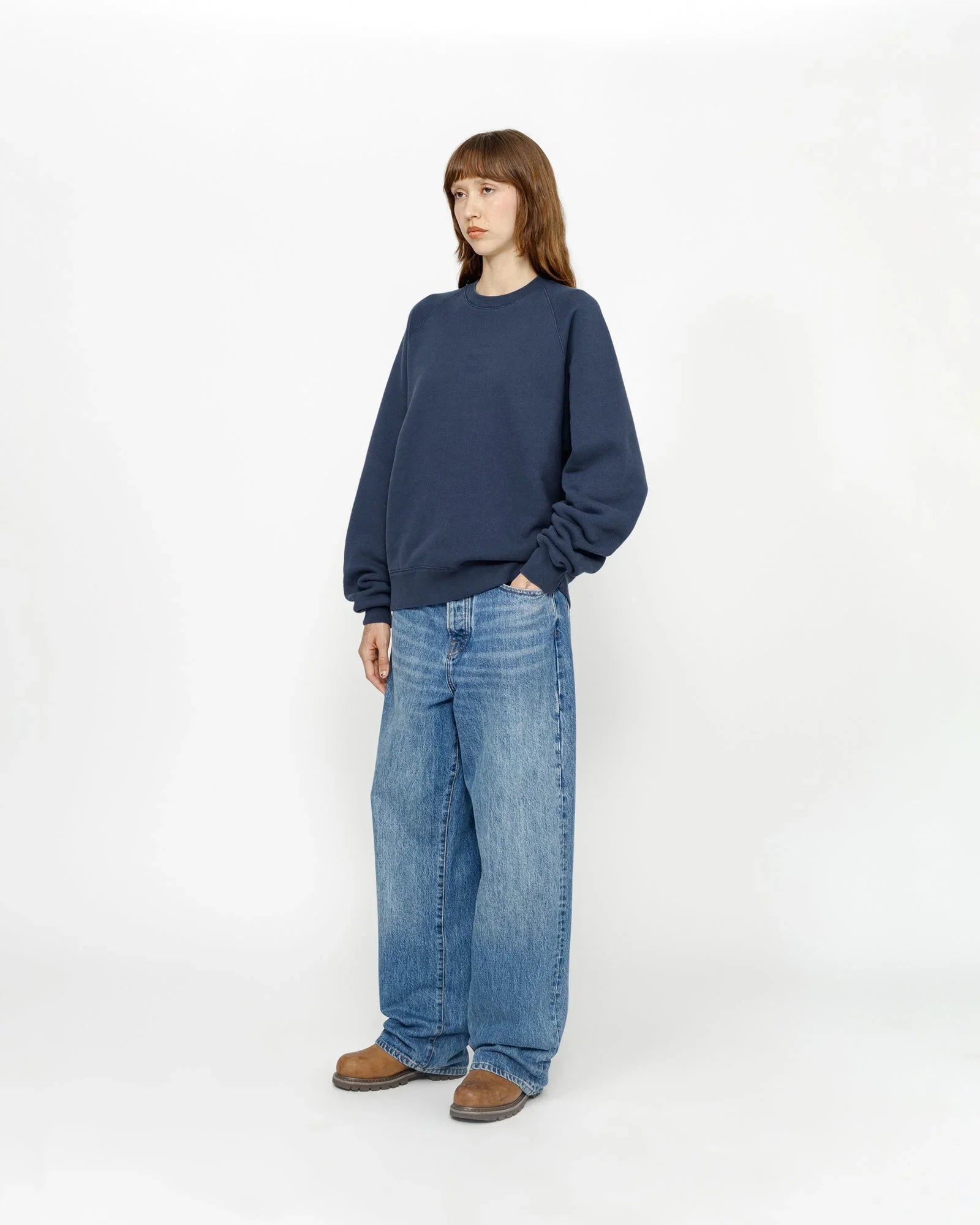 FLEECE RAGLAN CREW - Four Street