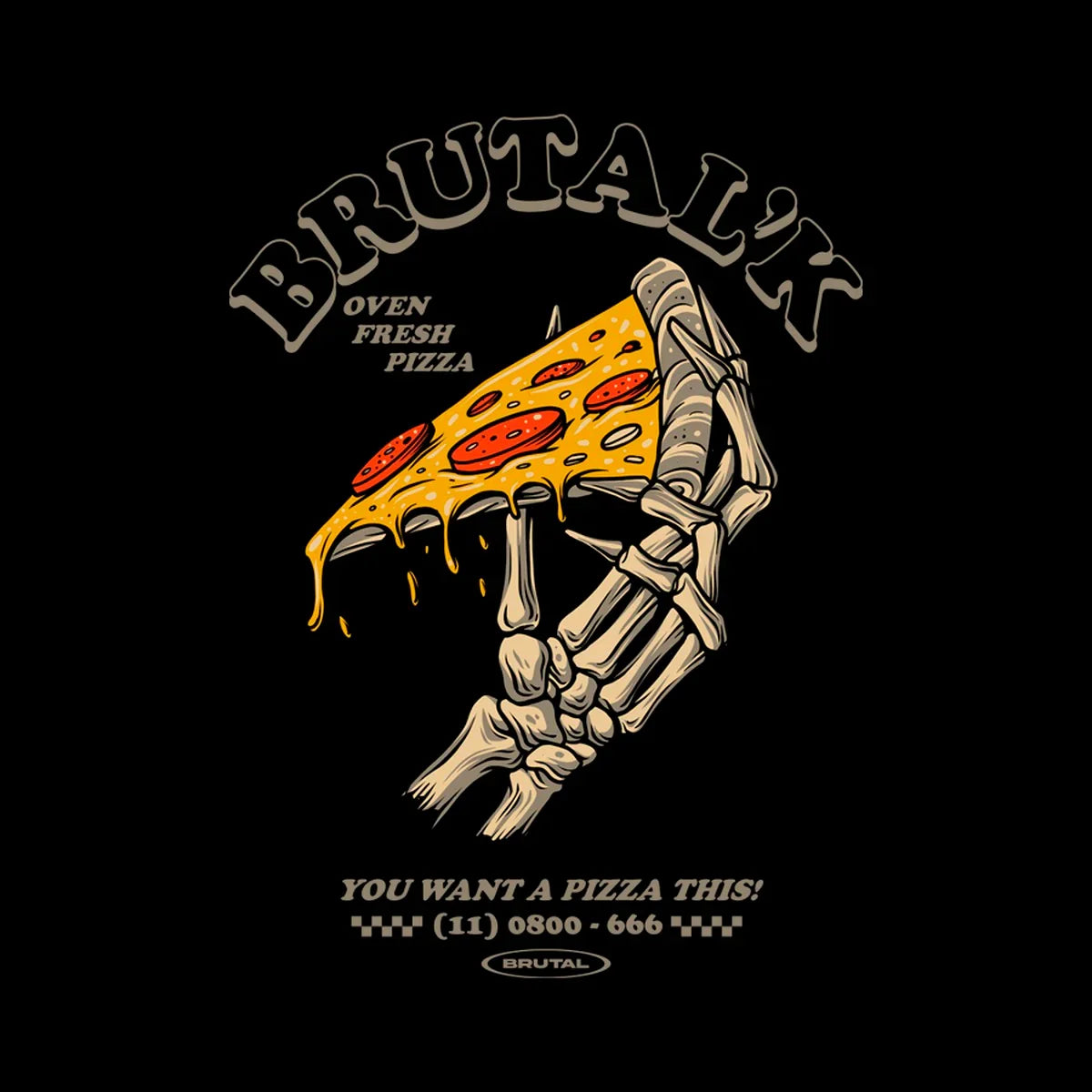 Camiseta Oversized - Love Pizza Black - Four Street