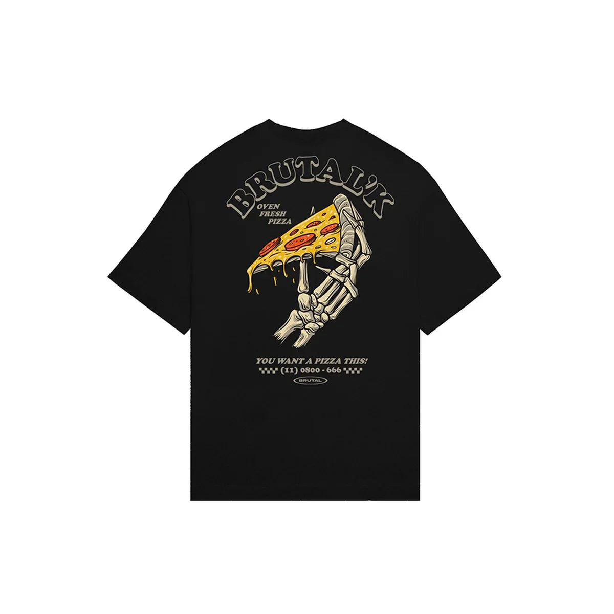 Camiseta Oversized - Love Pizza Black - Four Street
