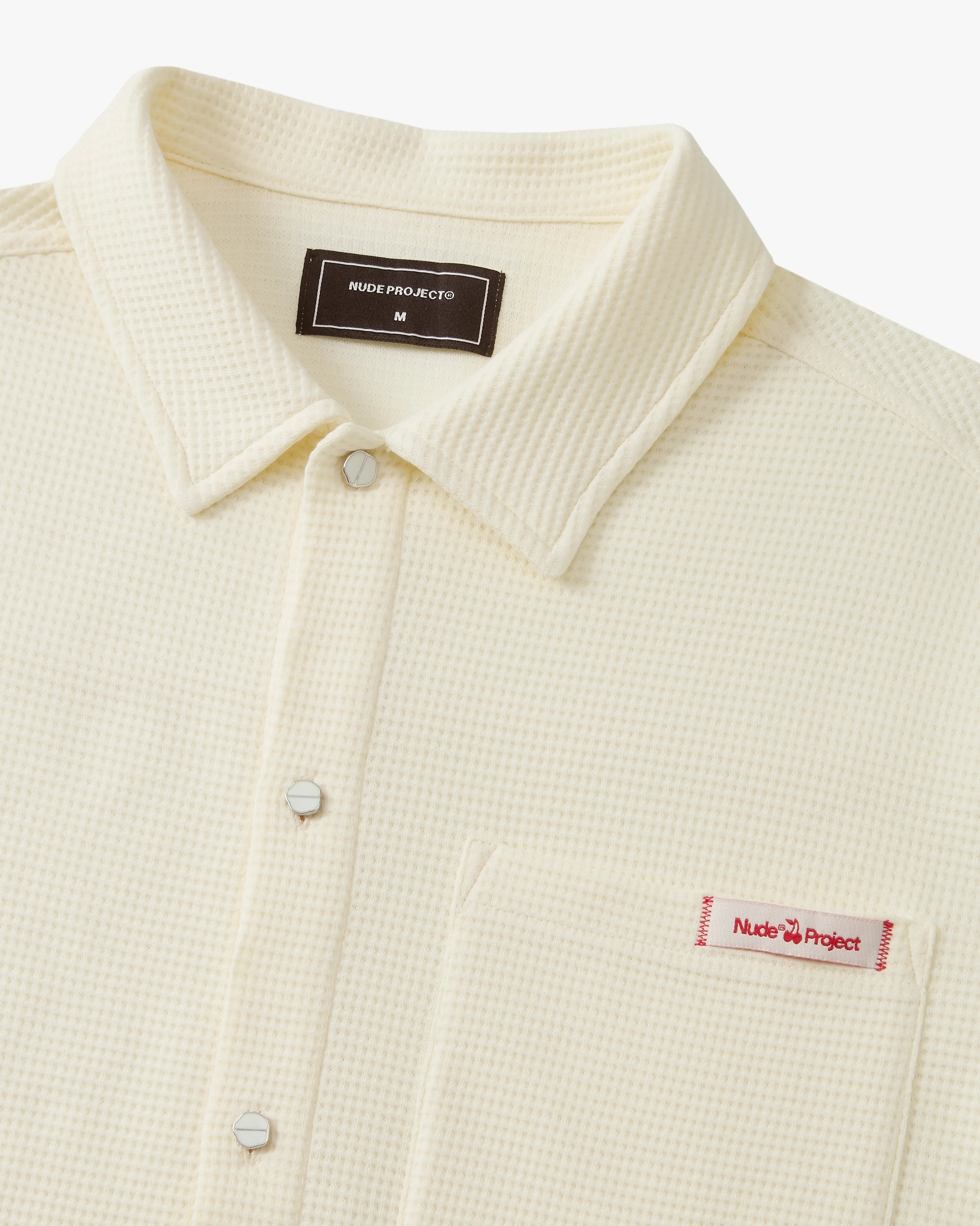 Montecarlo Waffle Shirt Ivory