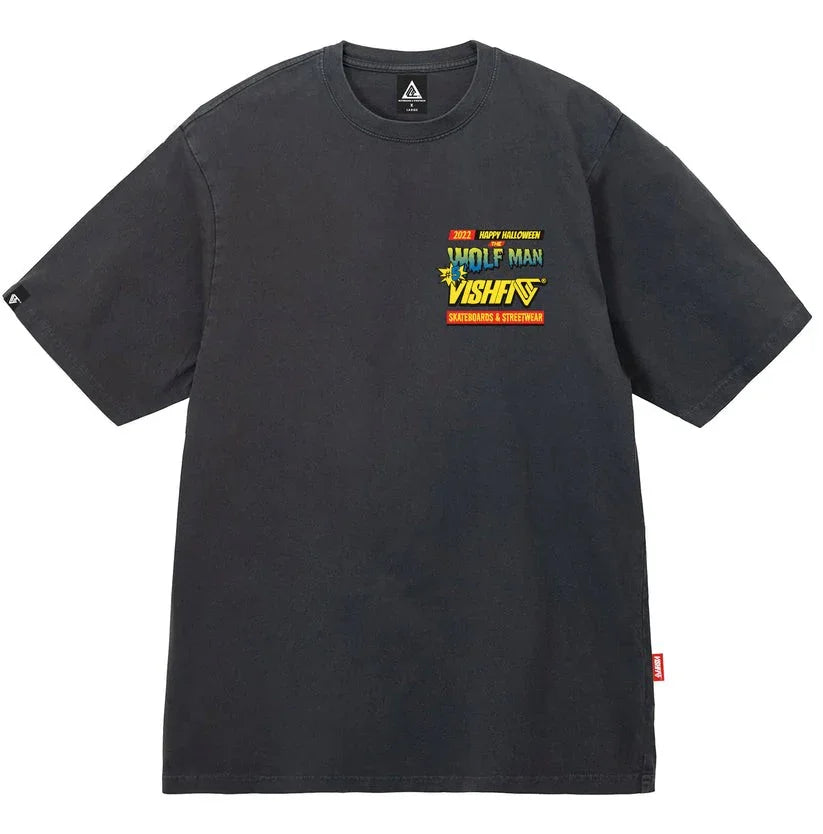 CAMISETA THE WOLF MAN CINZA ESTONADO "HALLOWEEN" - Four Street