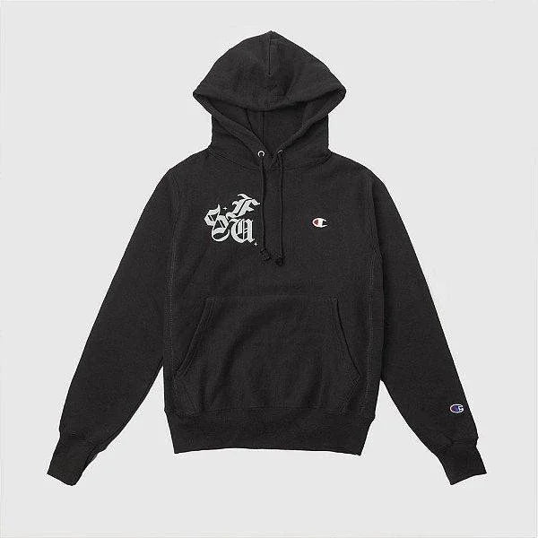 Moletom x Champion Stars 3M Reverse Wave Black - Four Street