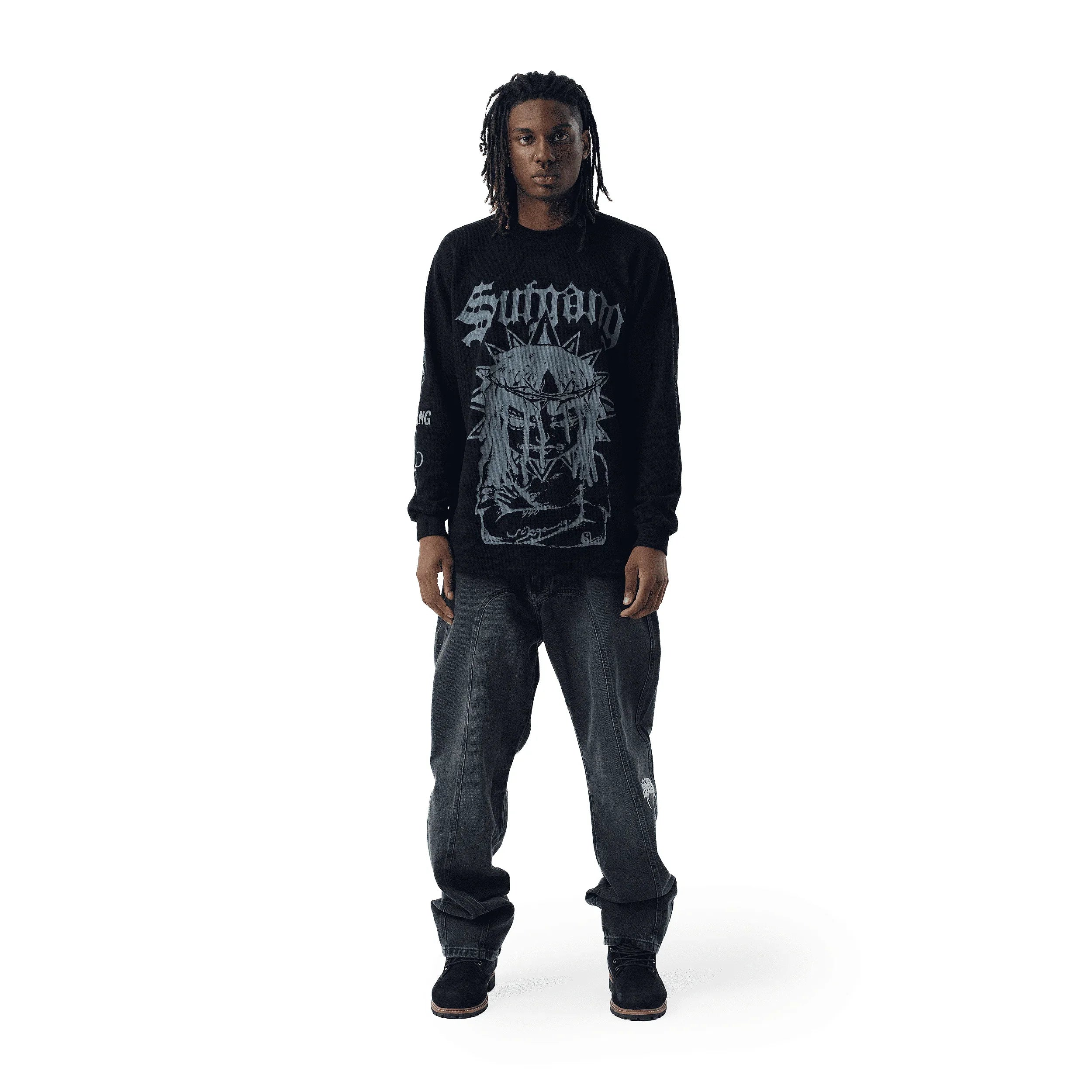 TEE LONG SLEEVE SOSA BLACK - Four Street