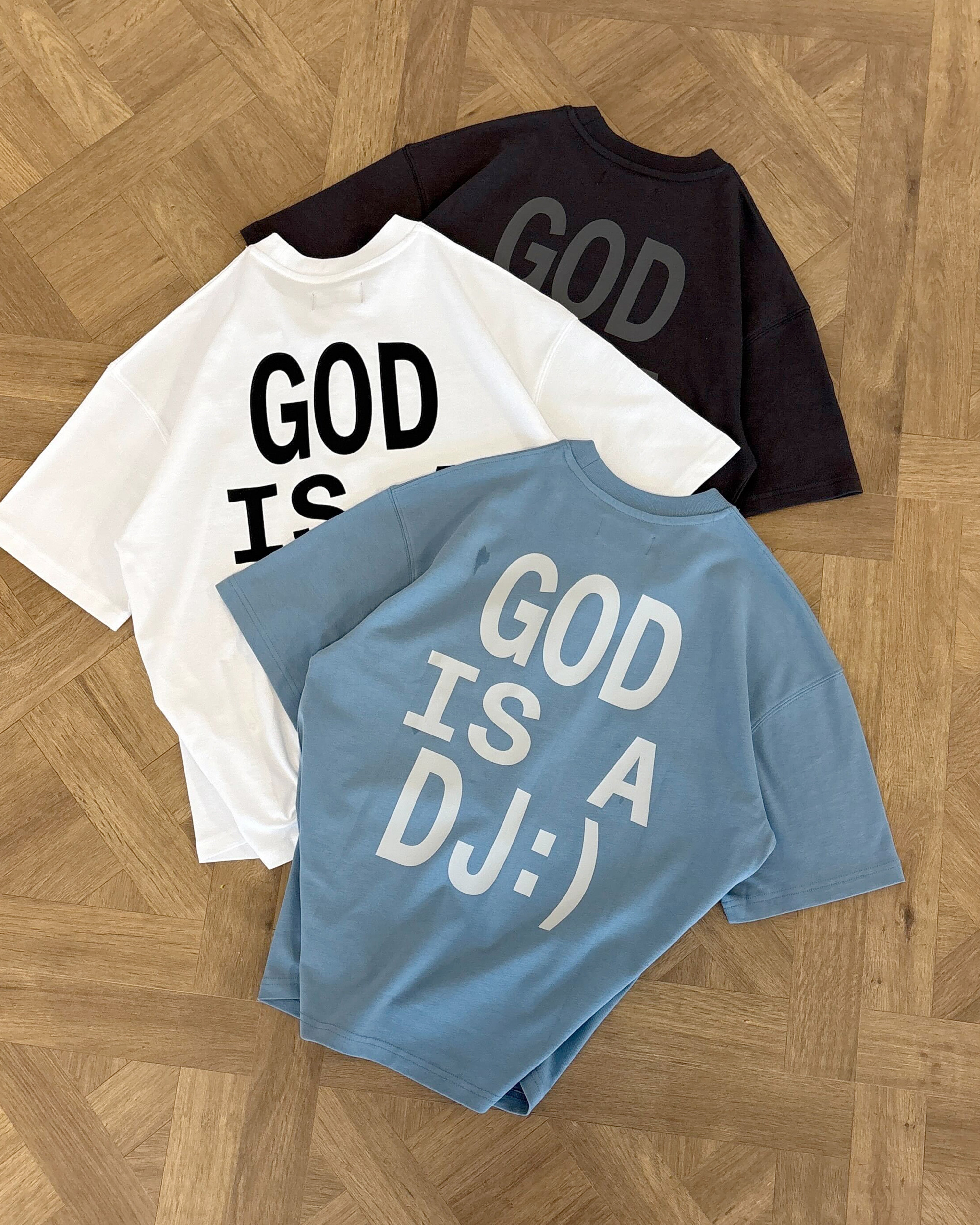 God Is A Dj Tee Baby Blue
