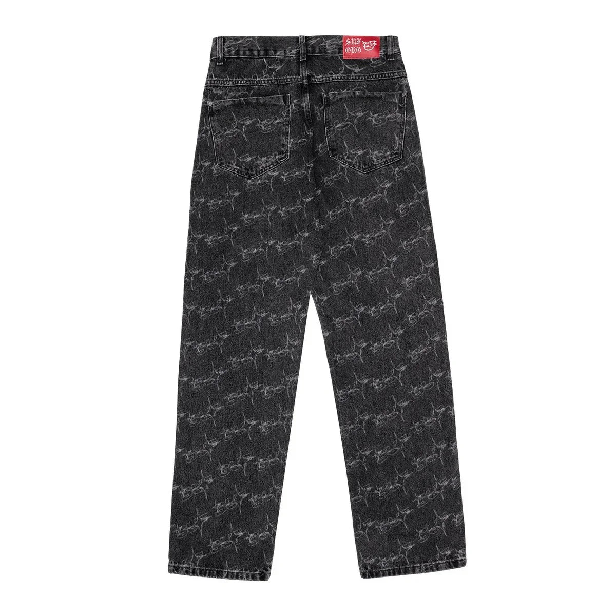 PANTS MONOGRAM SUFSTAR JEANS BLACK - Four Street