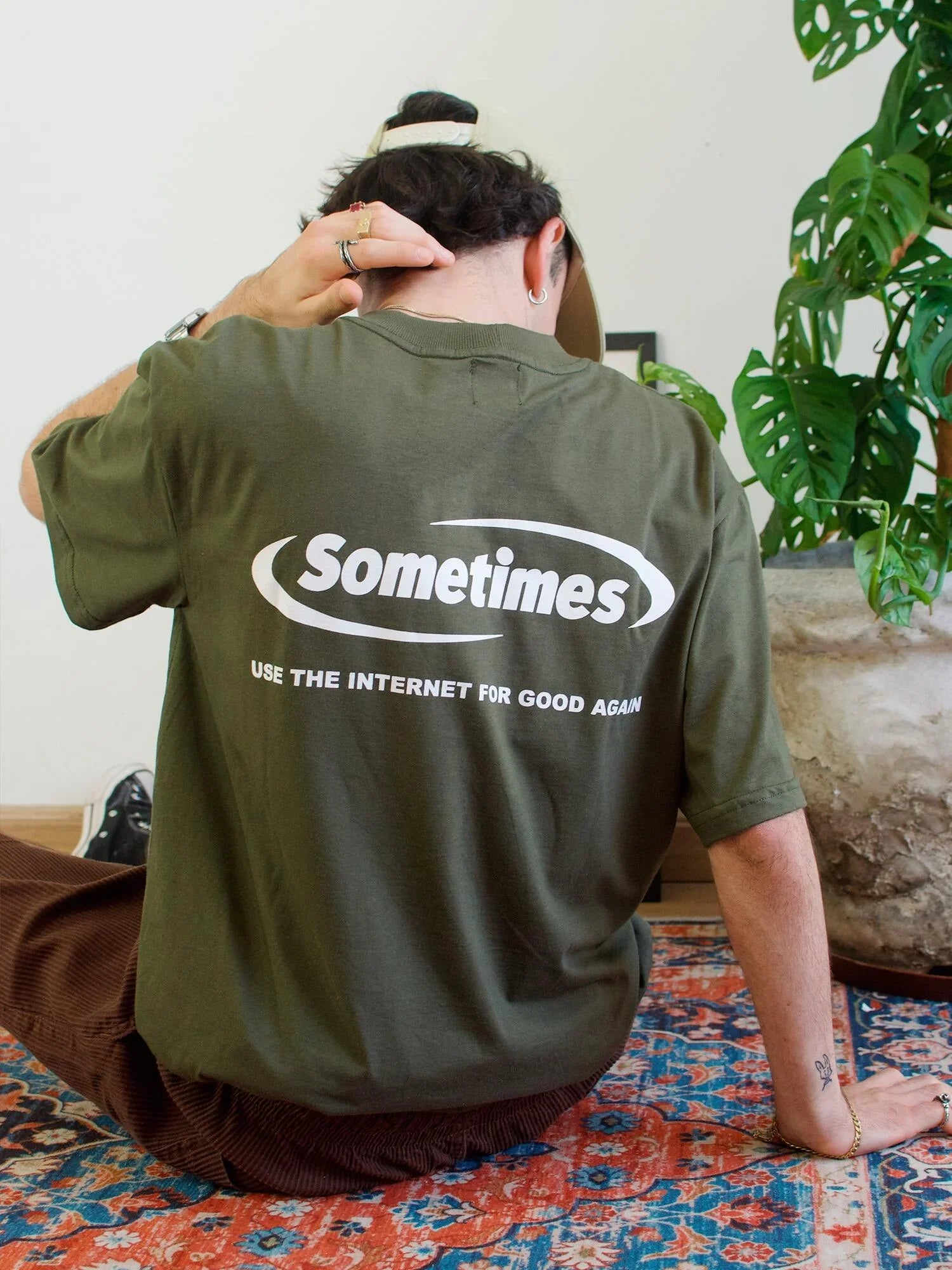 Camiseta Boxy Verde Good Again - Four Street