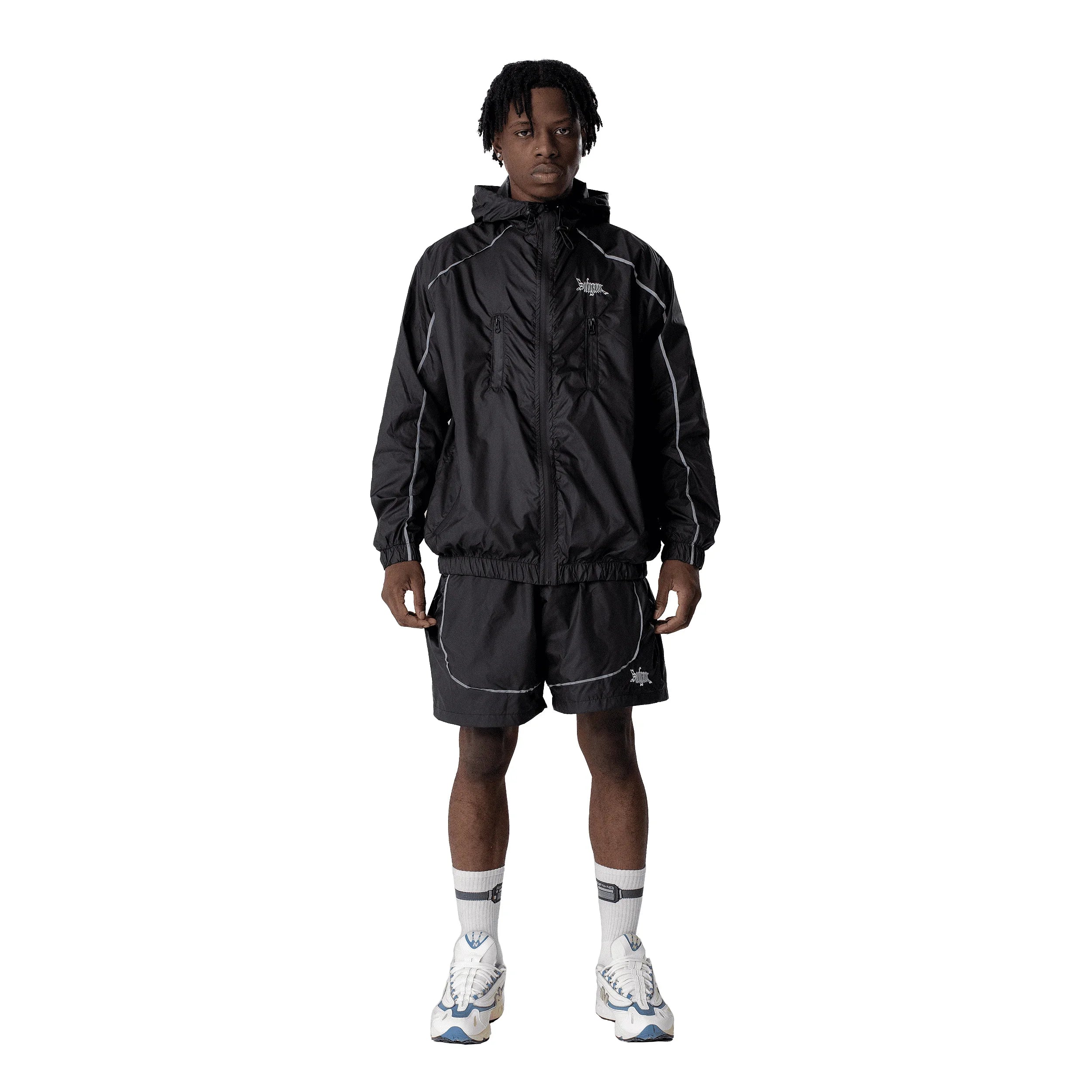 TRACK JACKET 3M BLACK - Four Street
