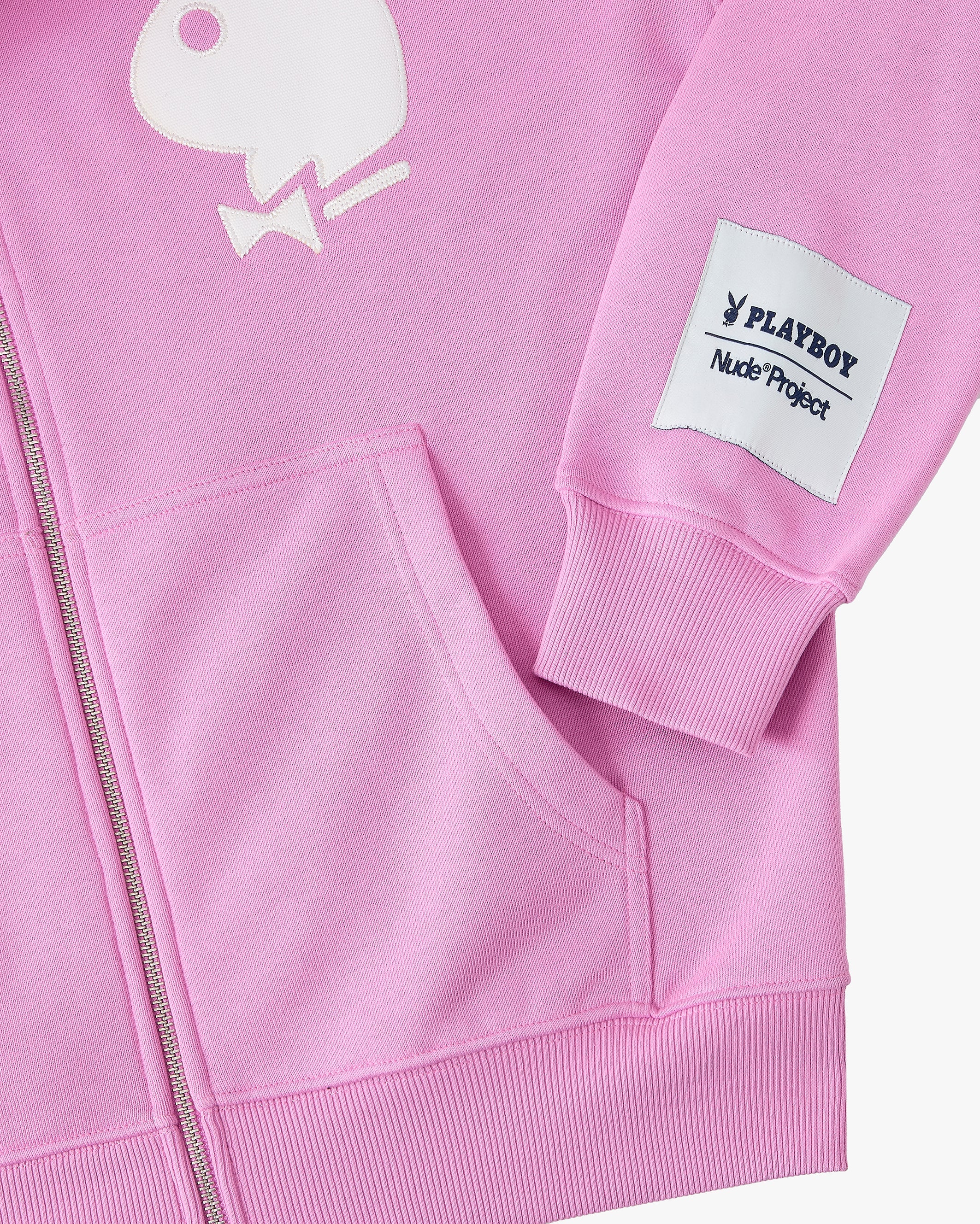 Bunny Zip-Up Hoodie Pink
