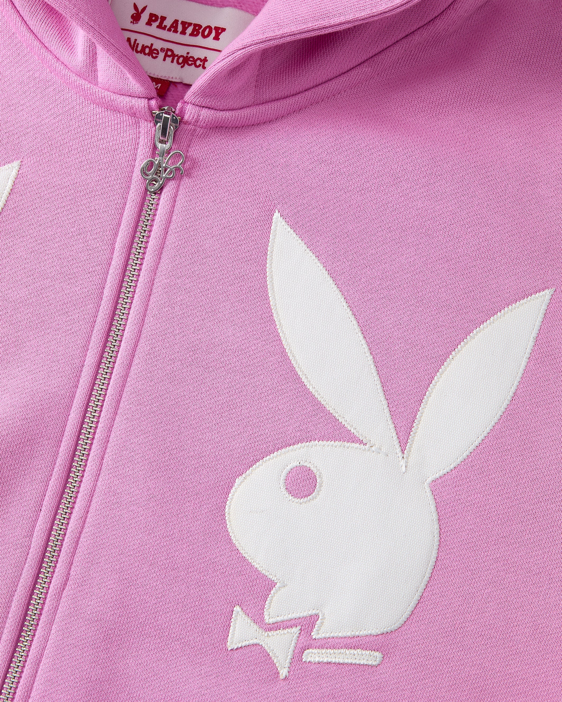 Bunny Zip-Up Hoodie Pink