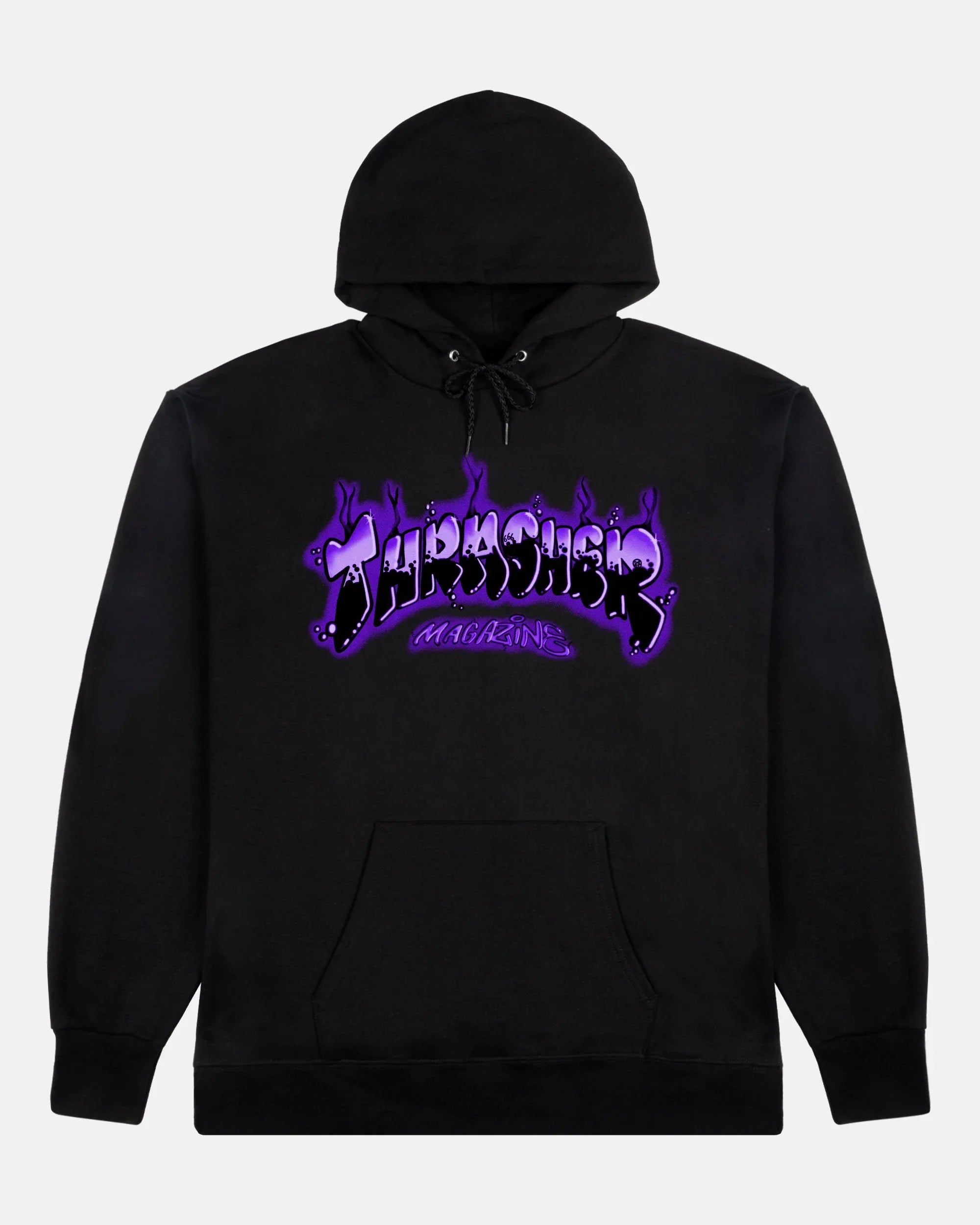AIRBRUSH - HOODIE - BLACK / PURPLE - Four Street