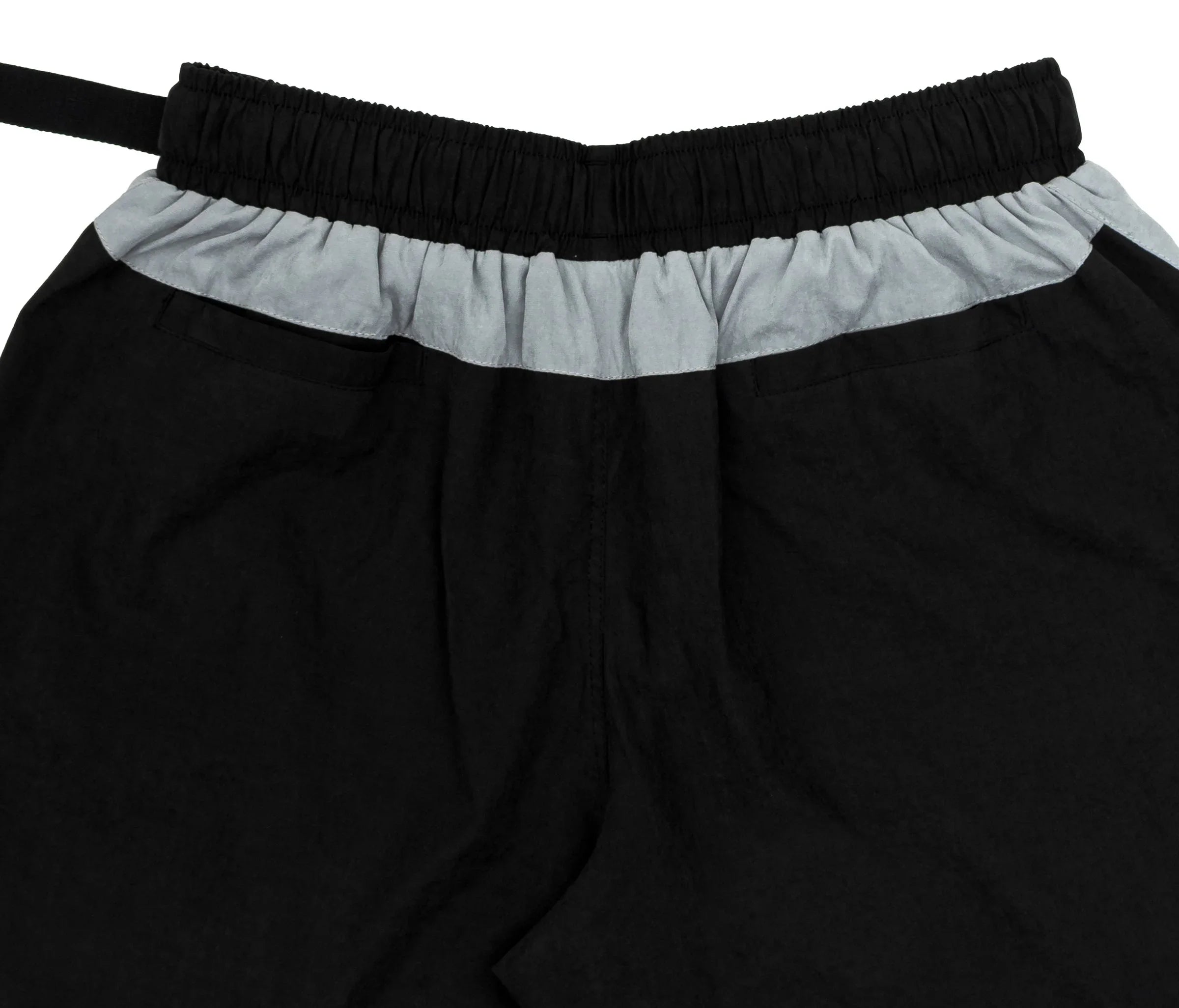Angled Nylon Shorts In Black - Four Street