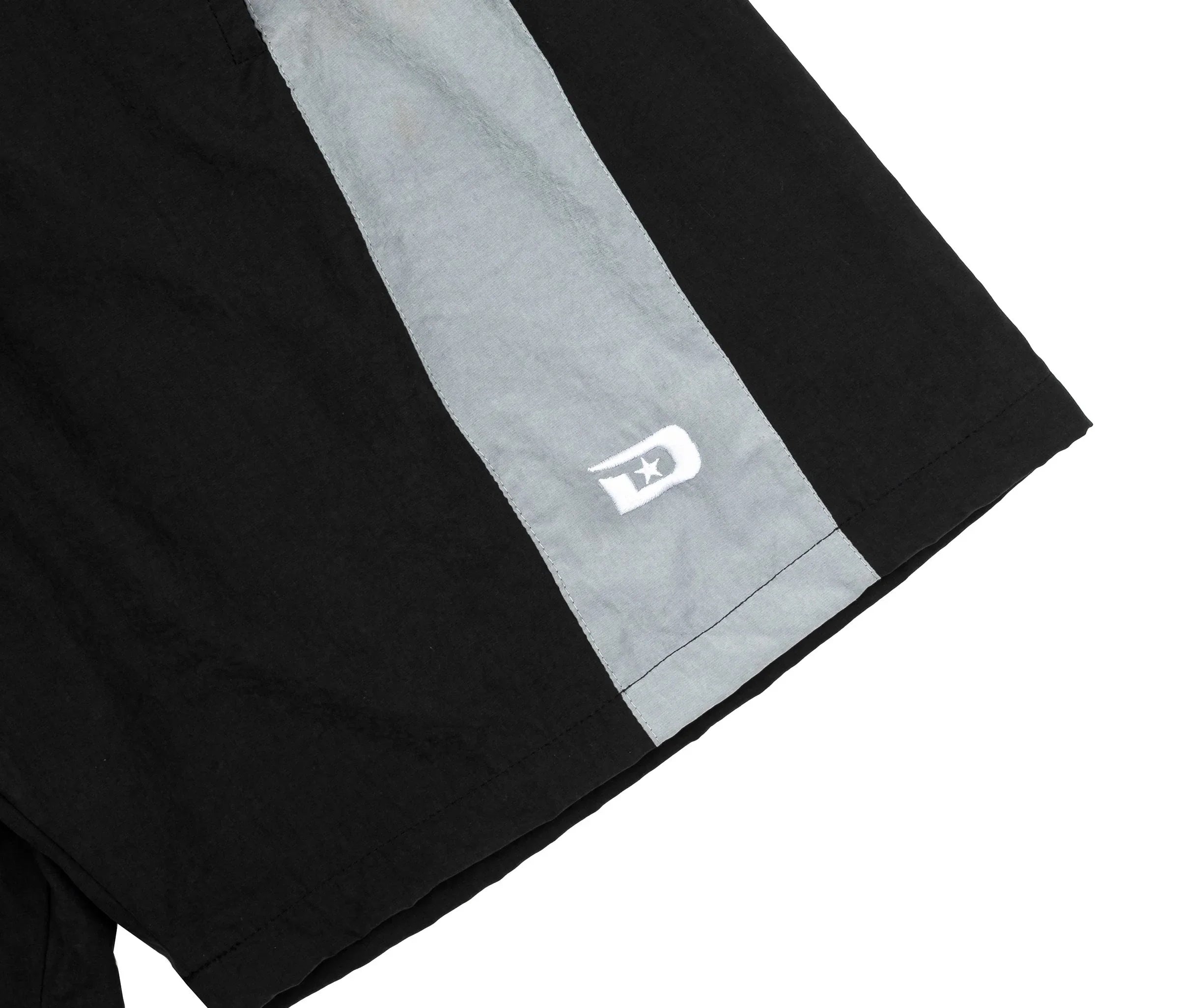 Angled Nylon Shorts In Black - Four Street