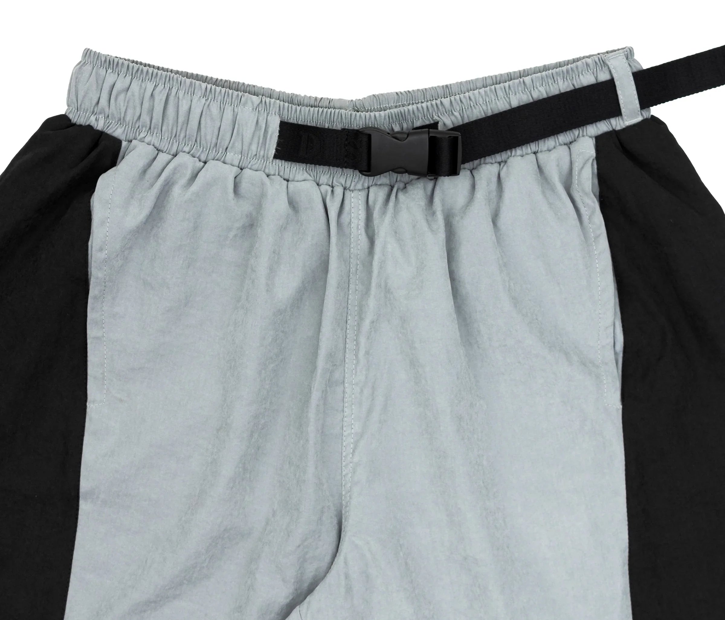 Angled Nylon Shorts In Grey - Four Street