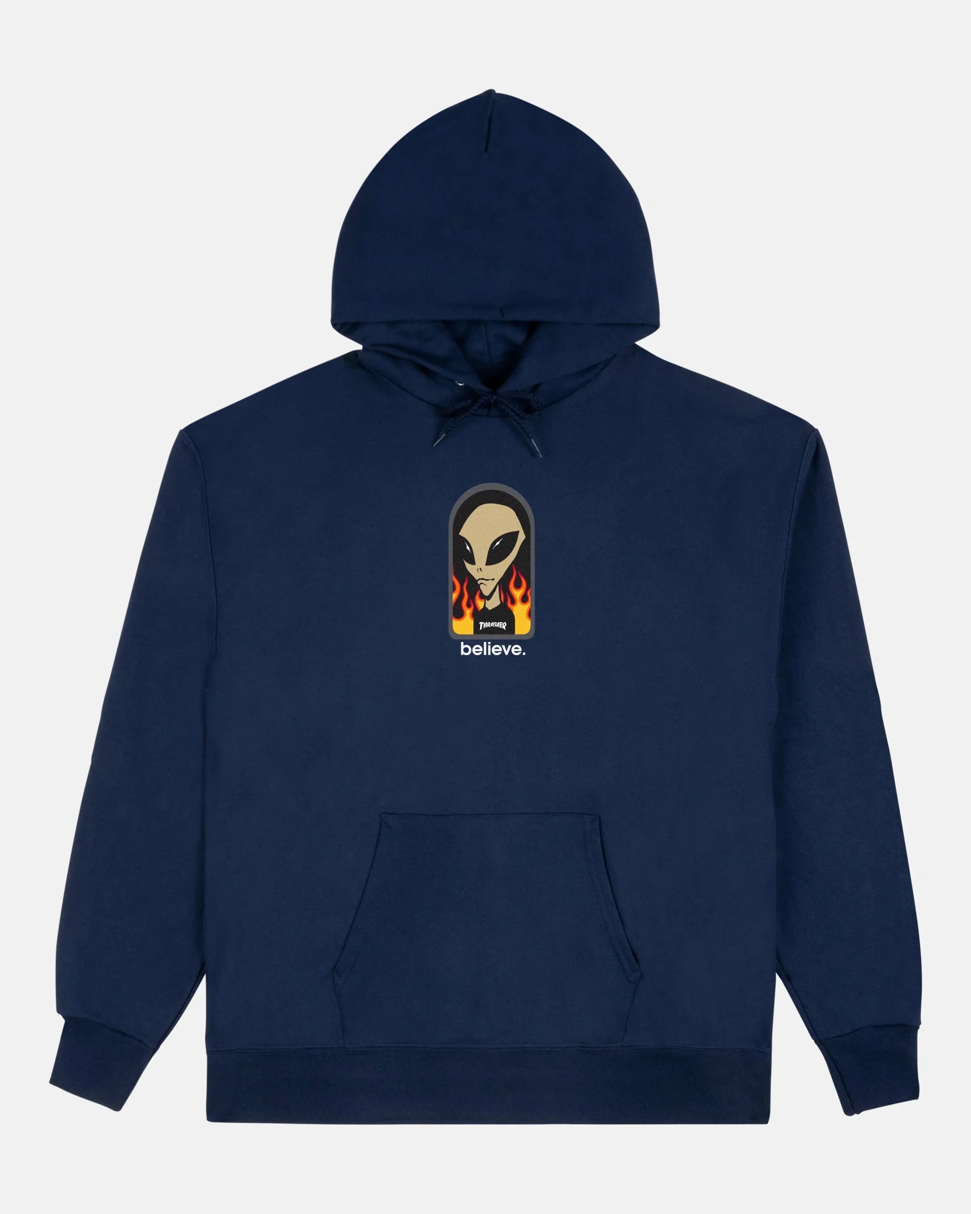 BELIEVE - HOODIE - NAVY - Four Street