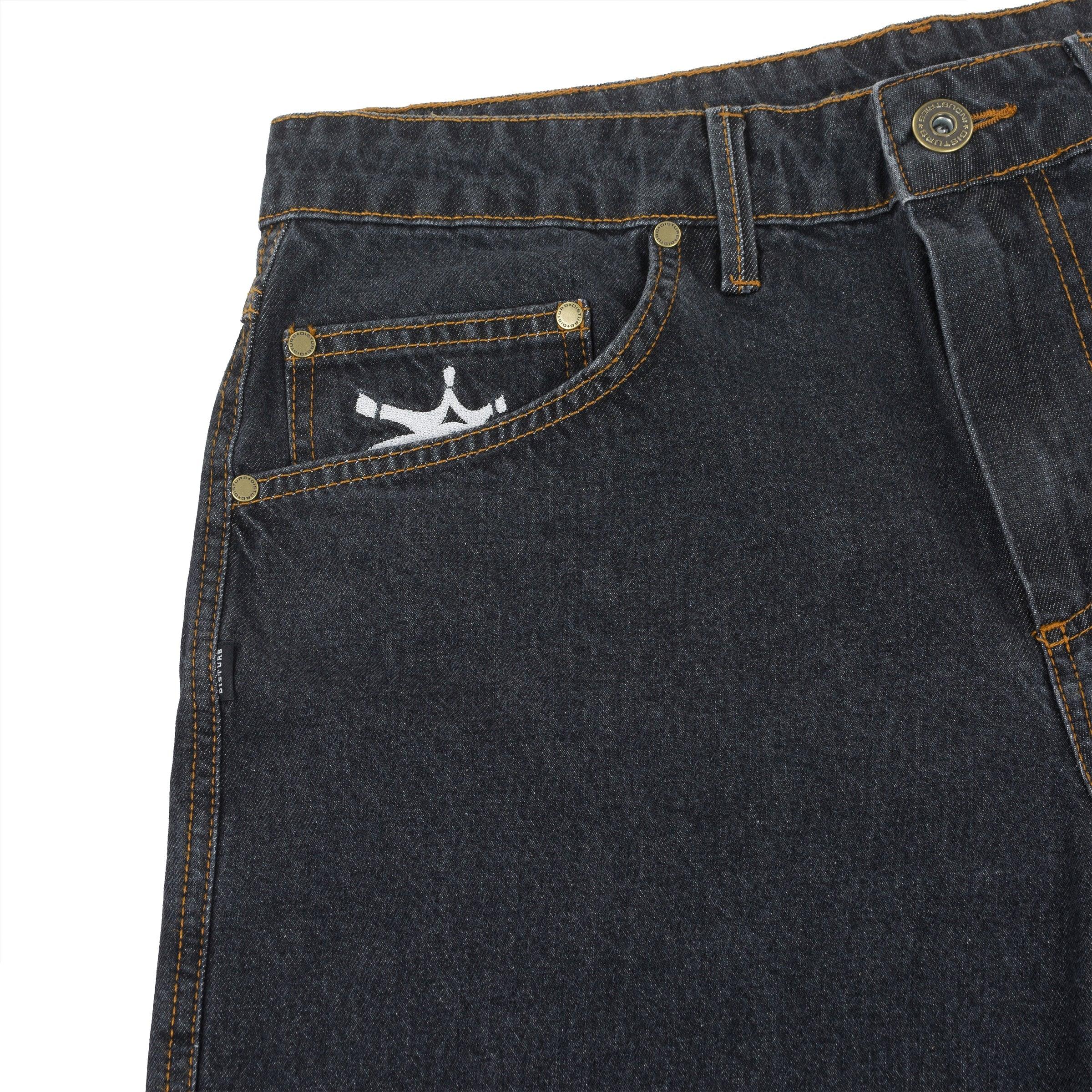 Blackzone Denim Shorts in Black - Four Street