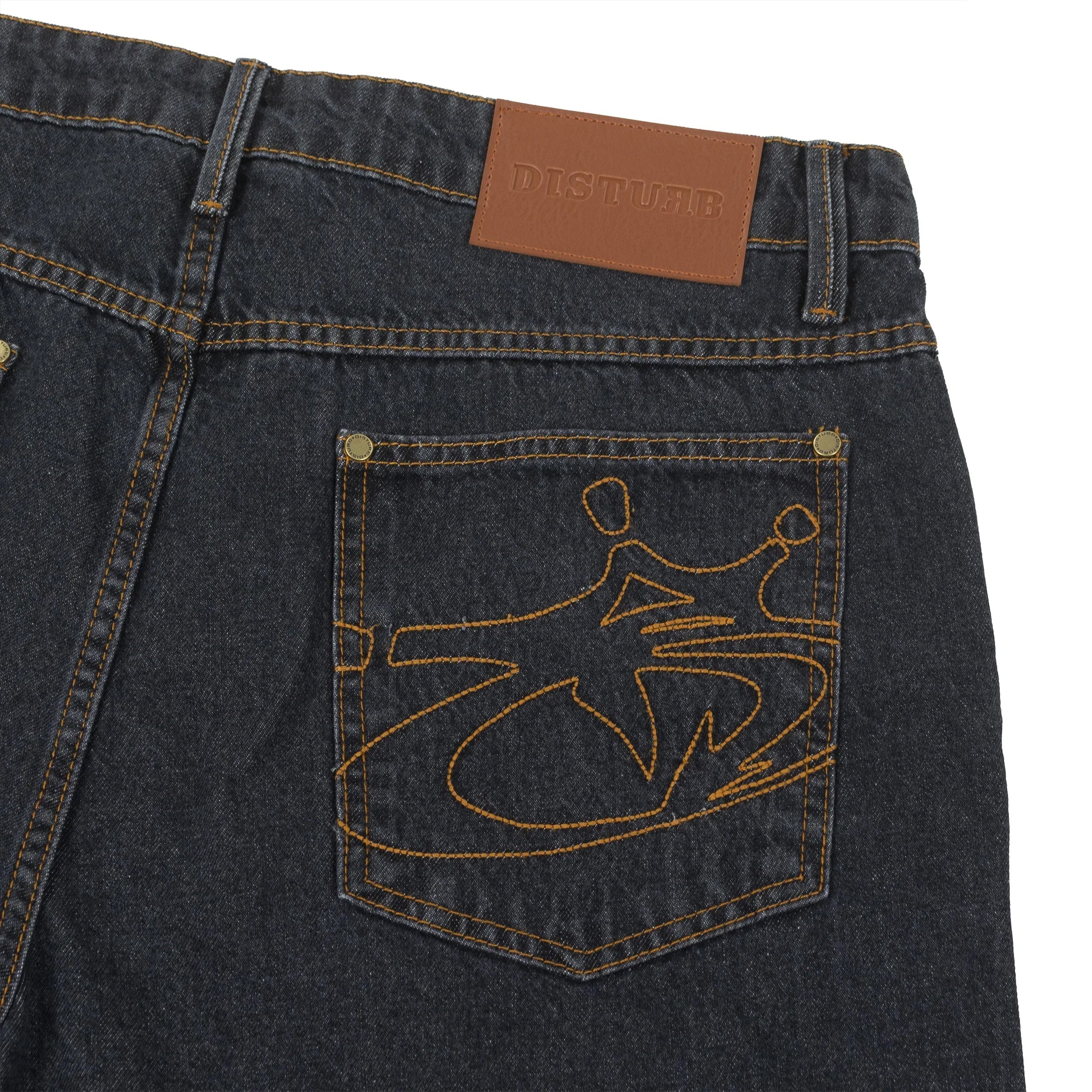 Blackzone Denim Shorts in Black - Four Street