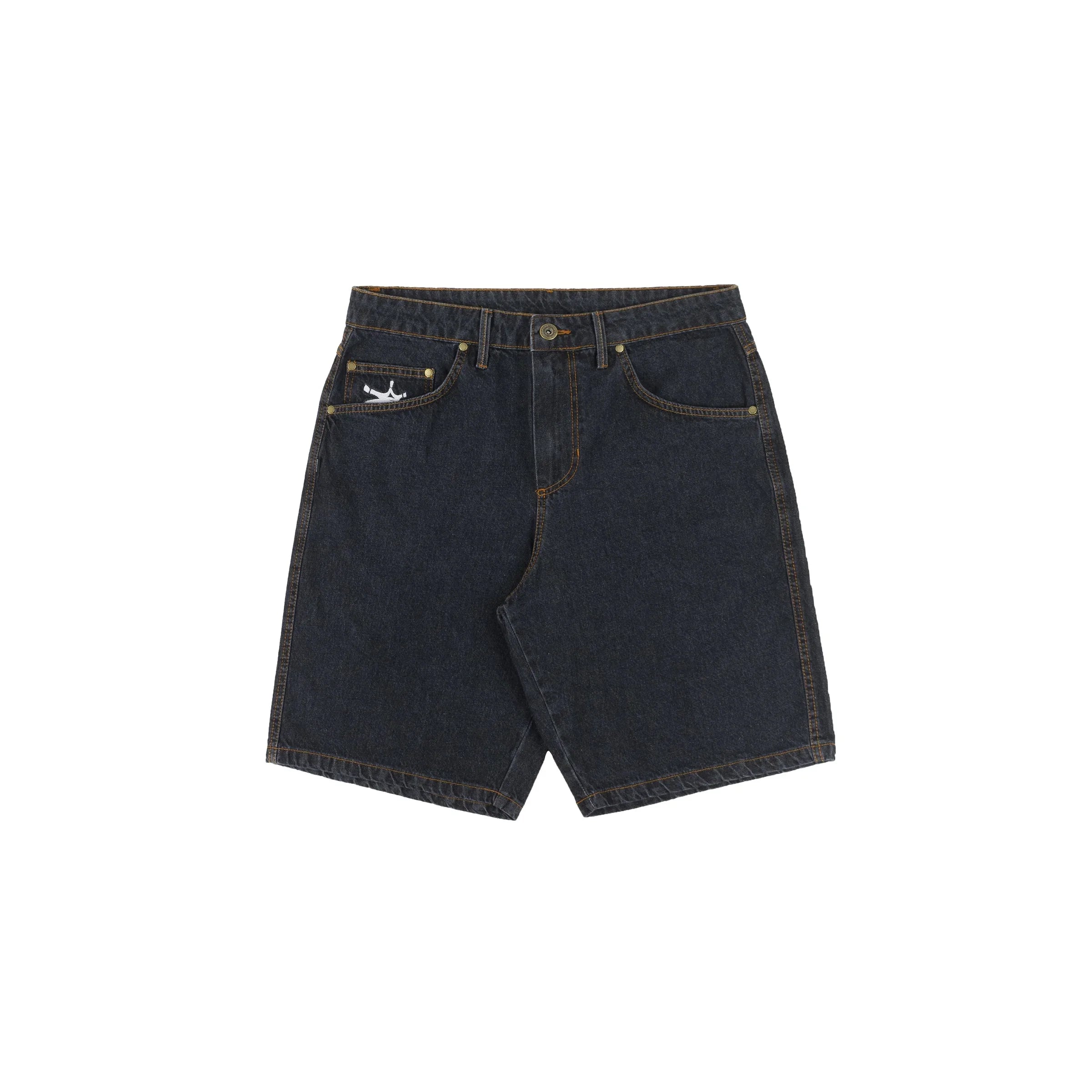 Blackzone Denim Shorts in Black - Four Street