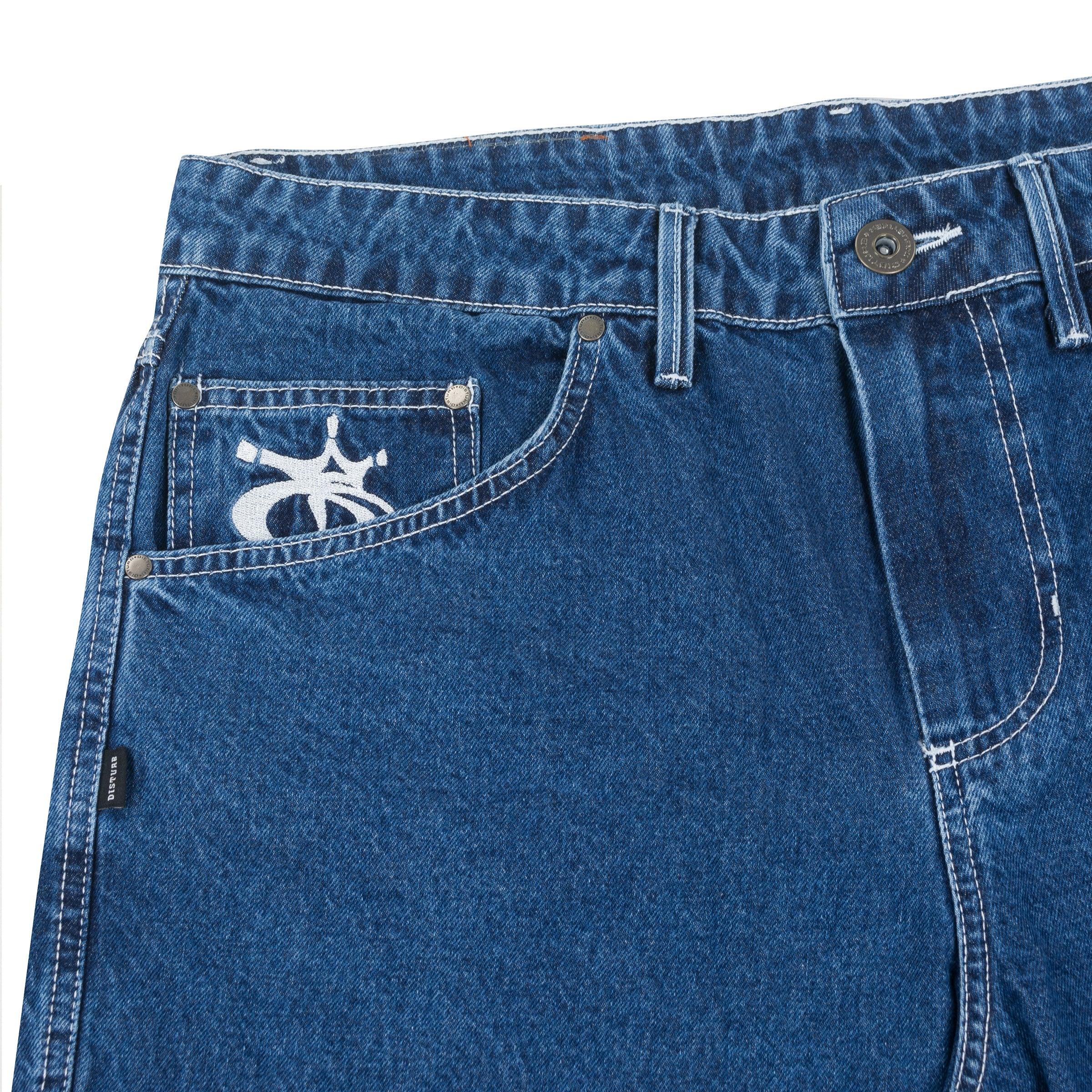 Blackzone Denim Shorts in Blue - Four Street