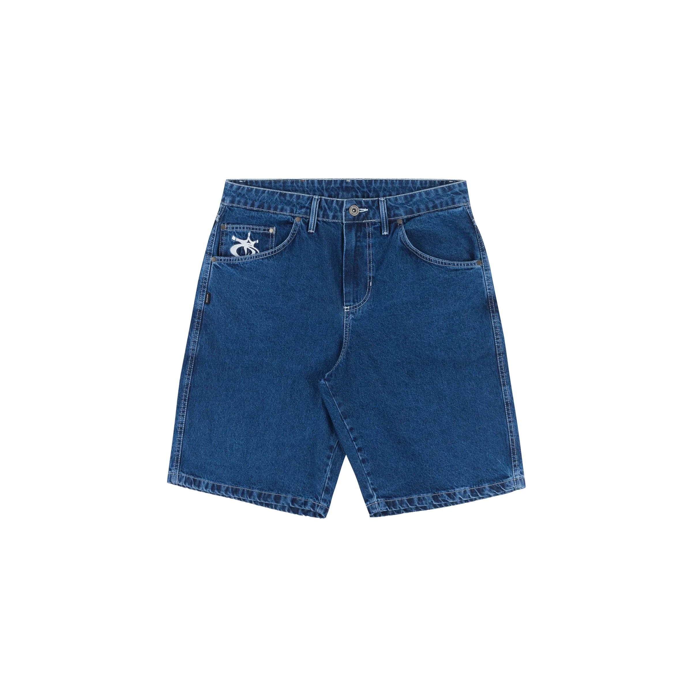 Blackzone Denim Shorts in Blue - Four Street