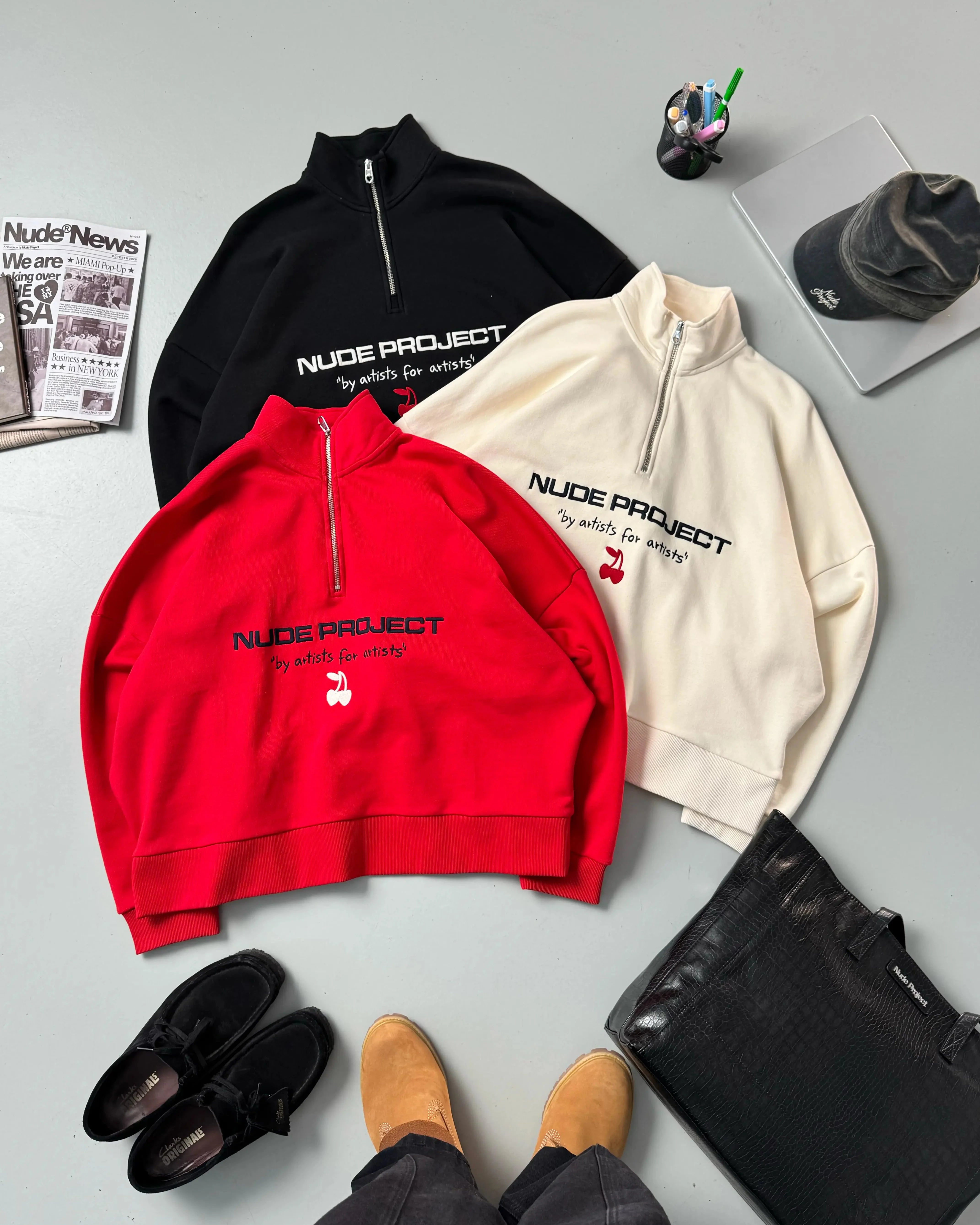 Sport Quarter-Zip Red