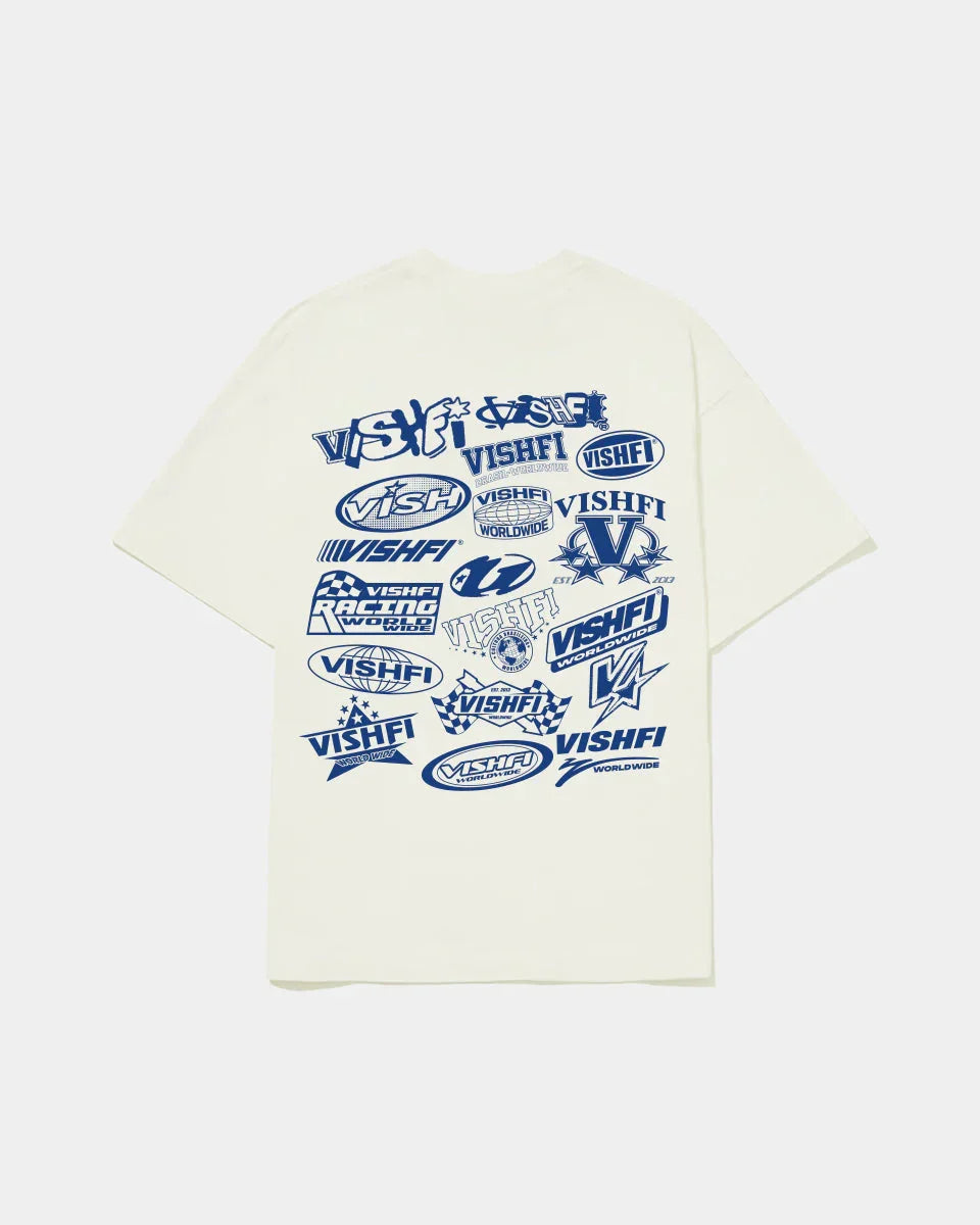 Camiseta Blue Logotypes Off White - Four Street