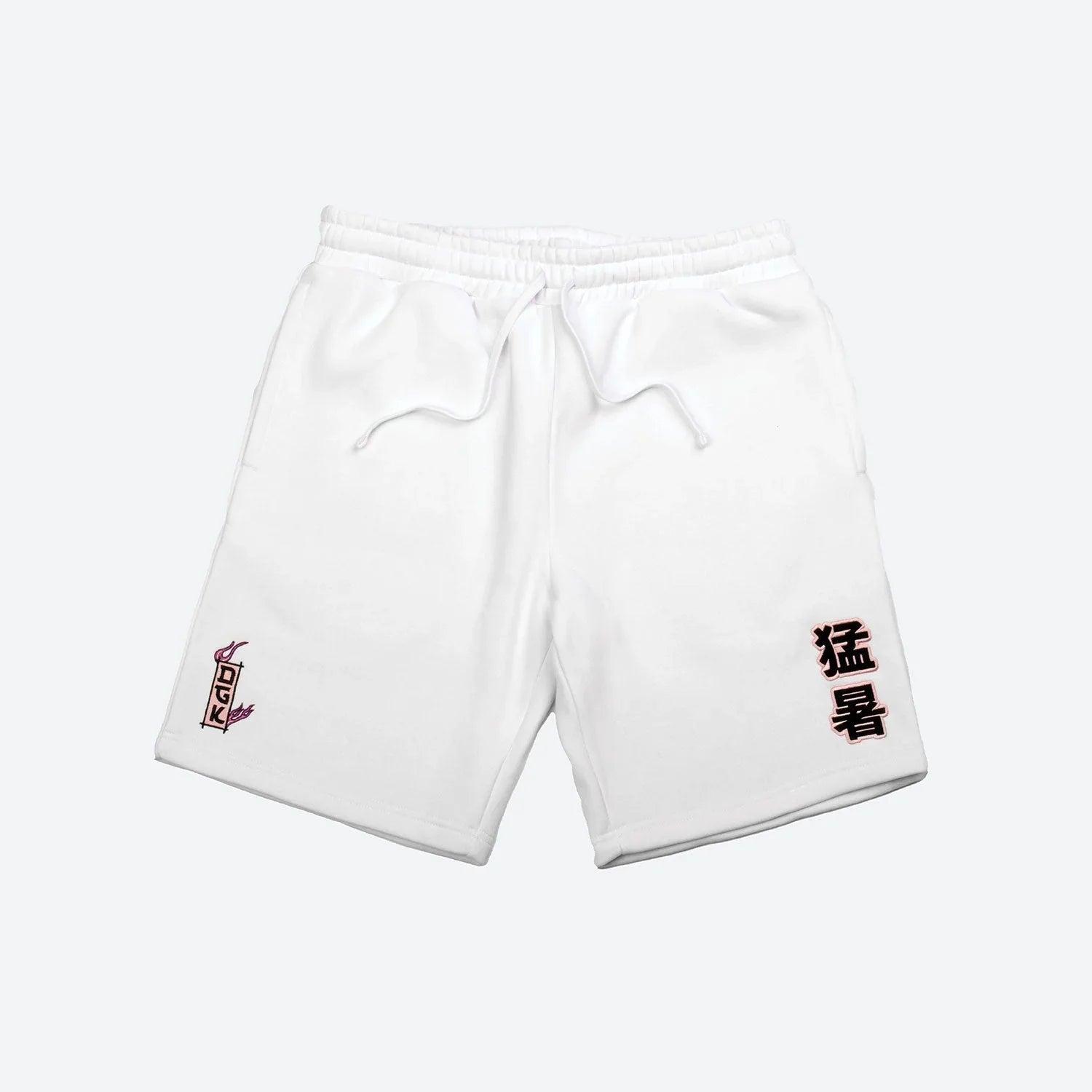 Fire Blossom Embroidered Fleece Short - Four Street