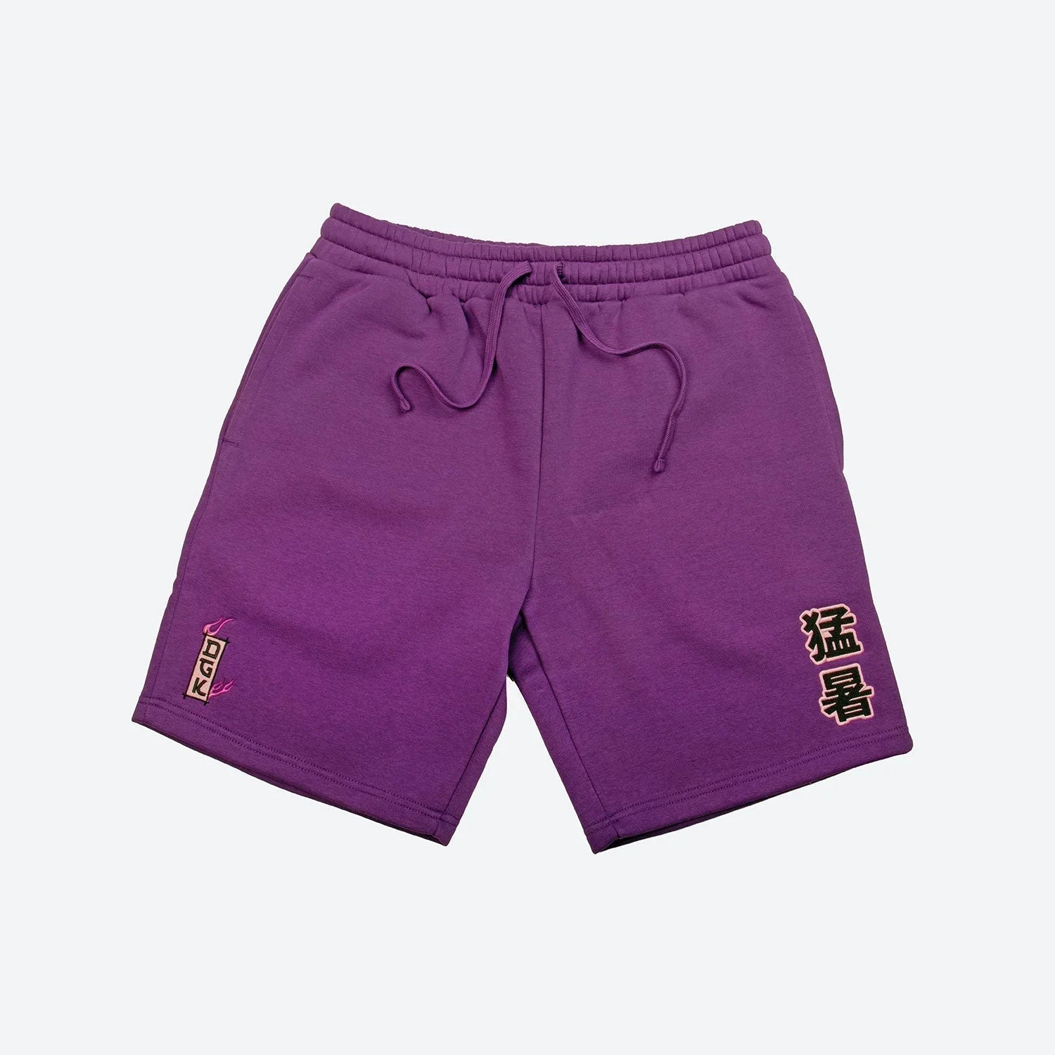 Fire Blossom Embroidered Fleece Short - Four Street