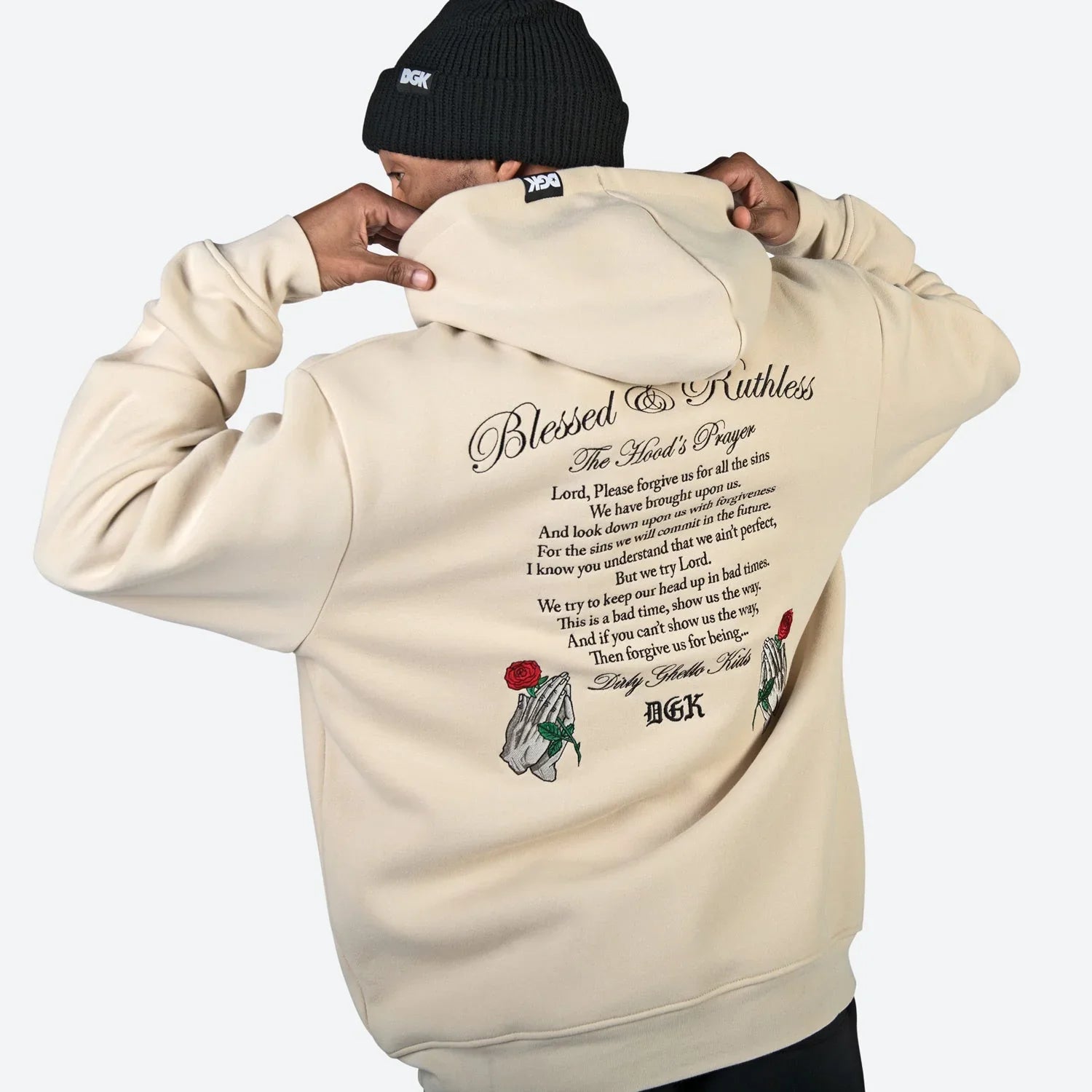 Mercy Embroidered Hooded Fleece - Four Street