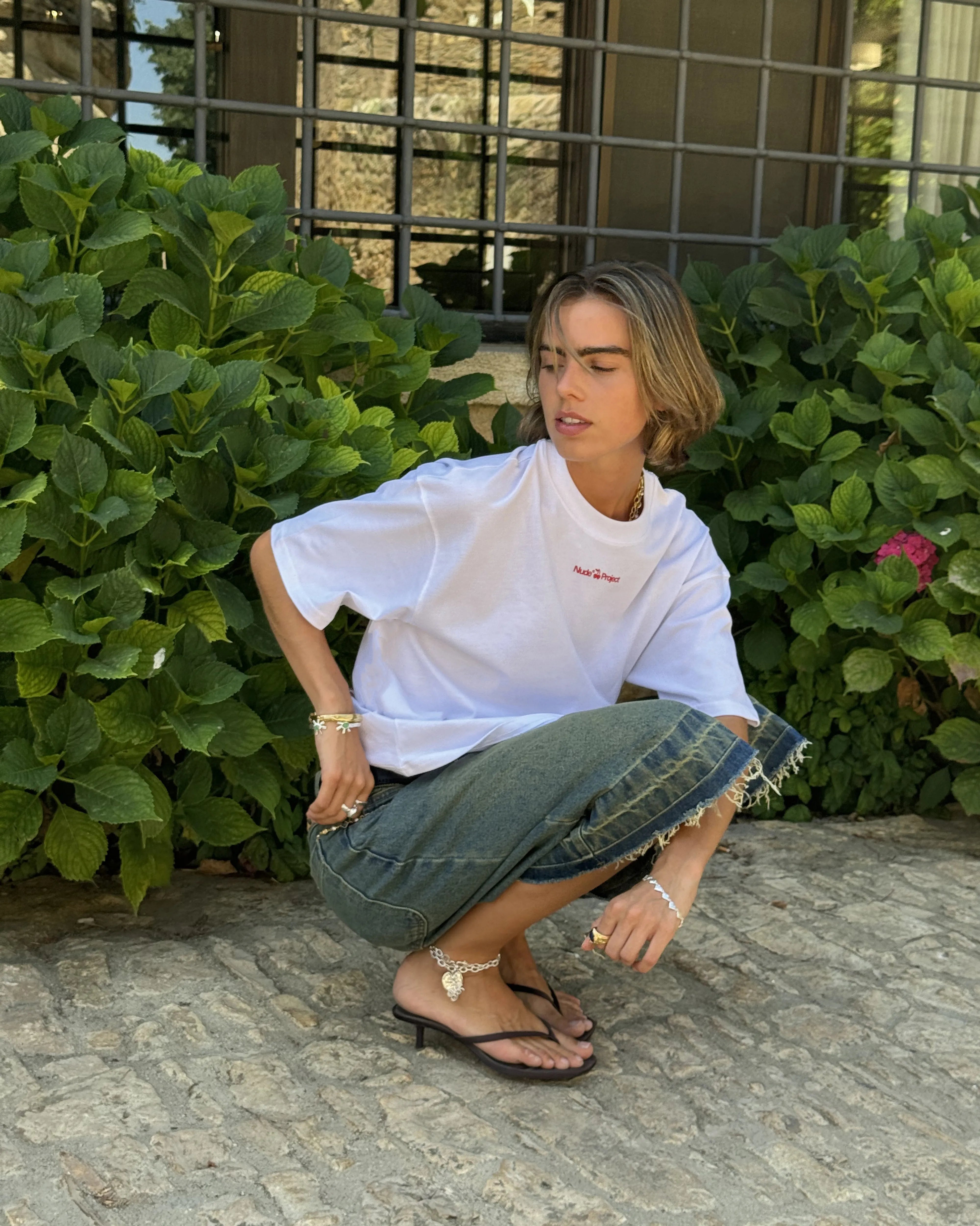 Cherry Logo Tee White