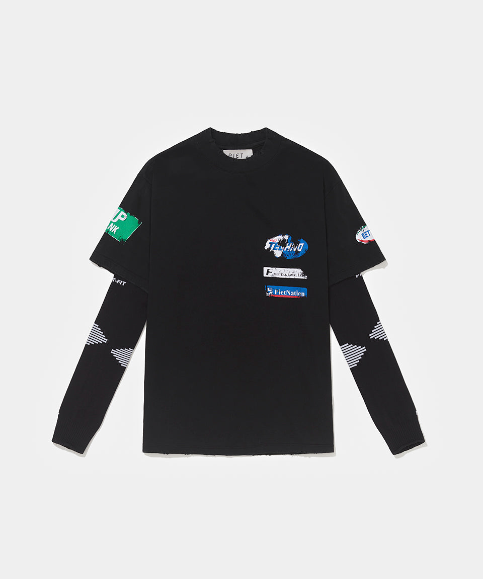 Camiseta Manga Longa Piet F.C - Vintage Black