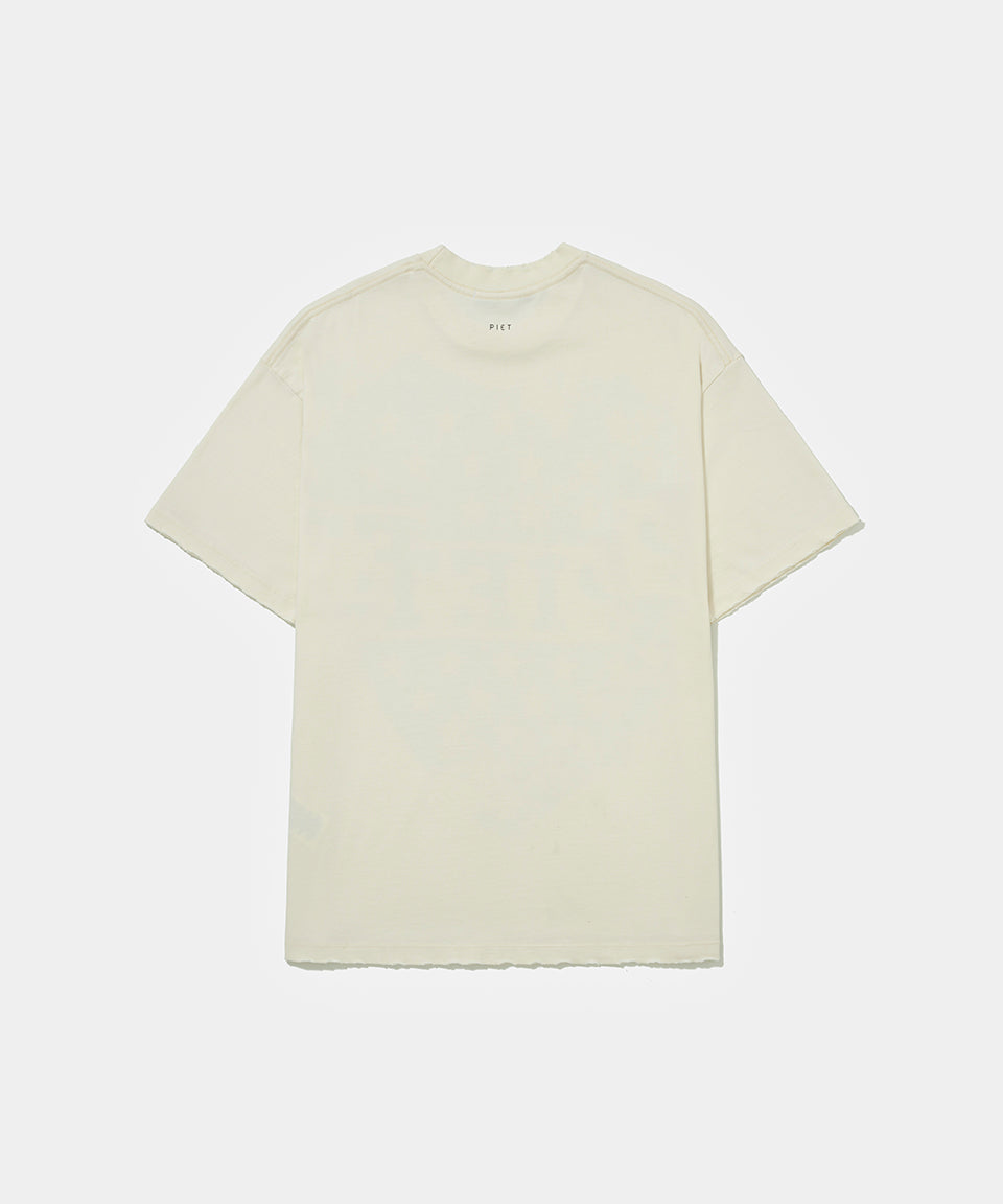 Camiseta PIET Emblem - Bone White