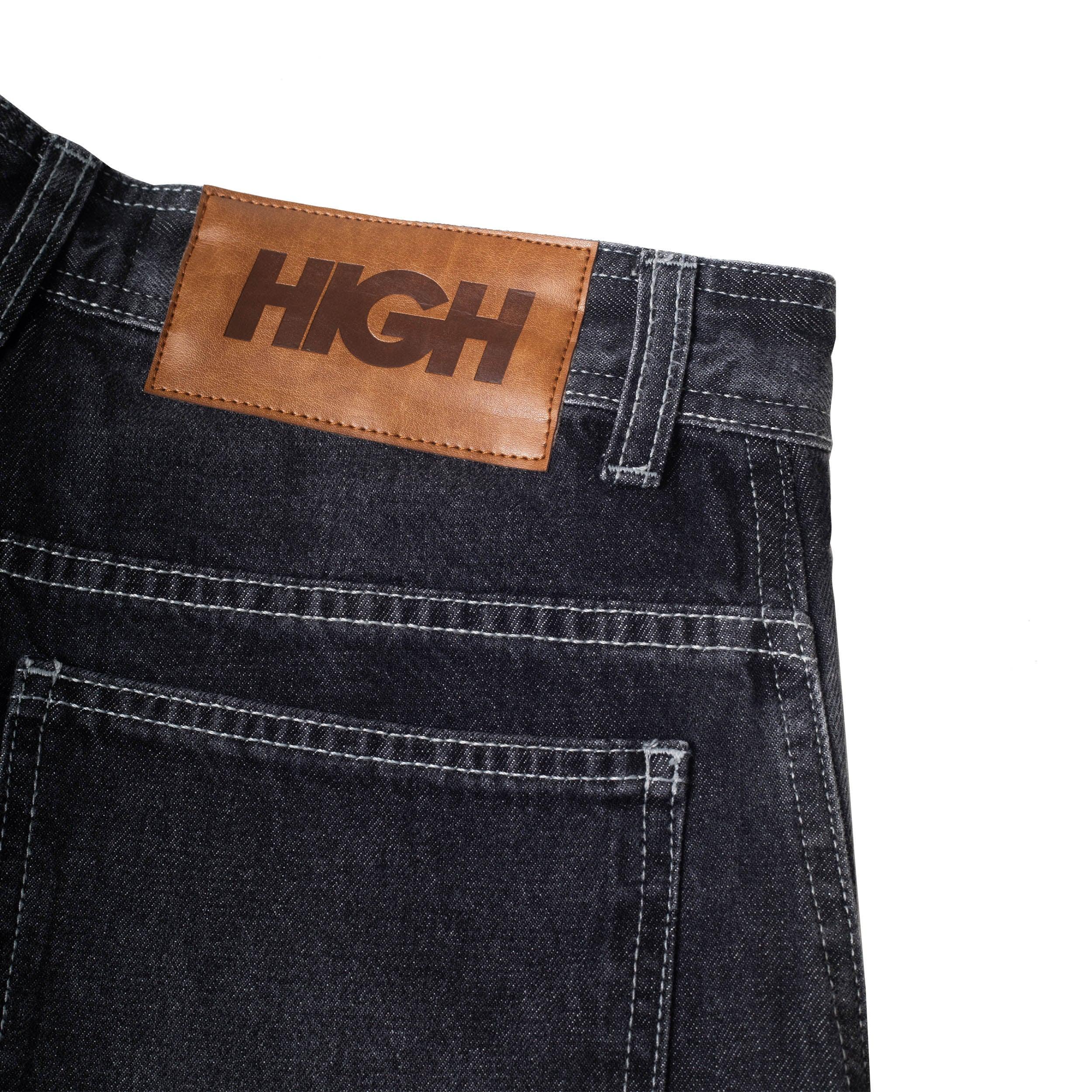 Faded Denim Shorts Black - Four Street