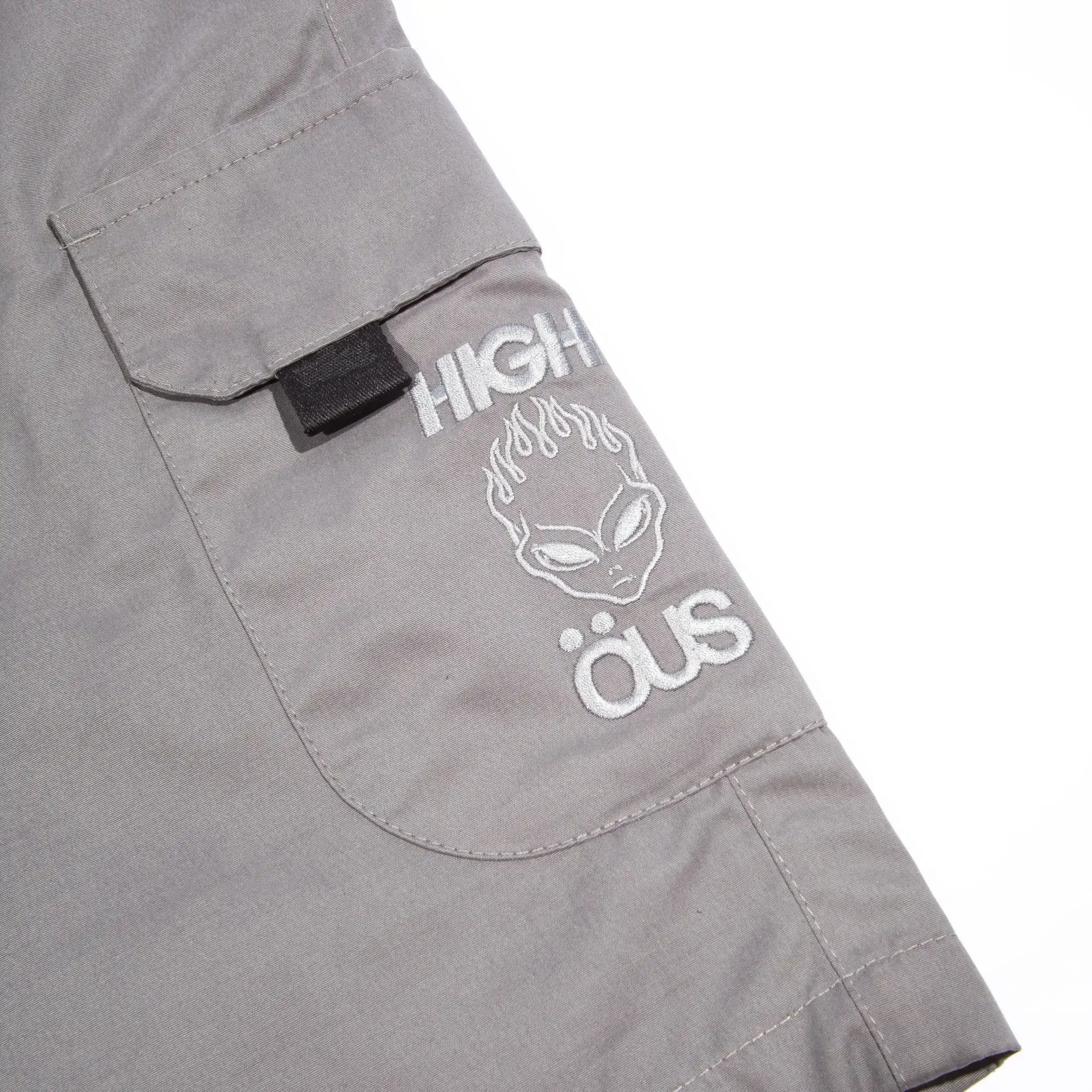 High & ÖUS Nylon Shorts Grey - Four Street
