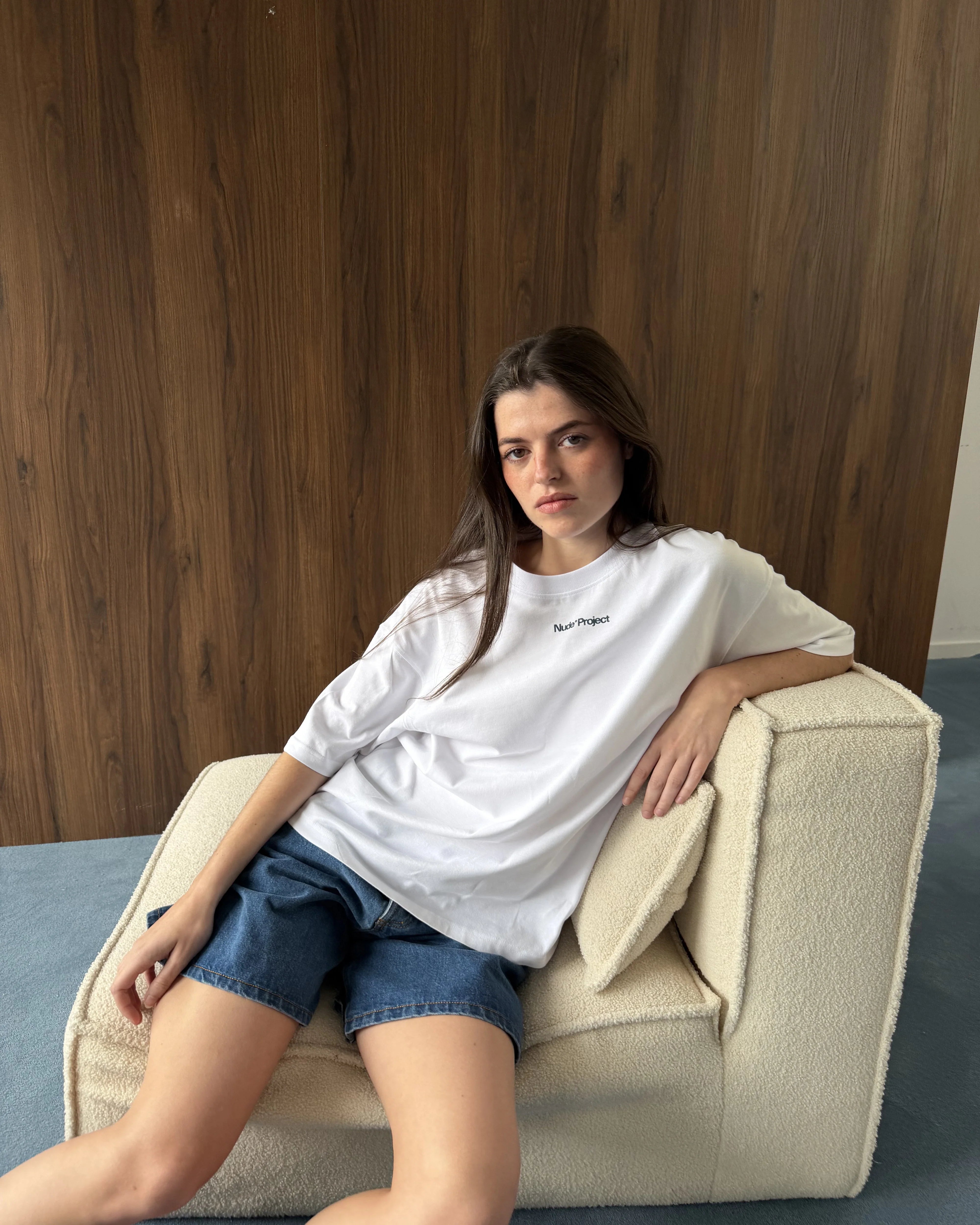 Play With Logo Tee White