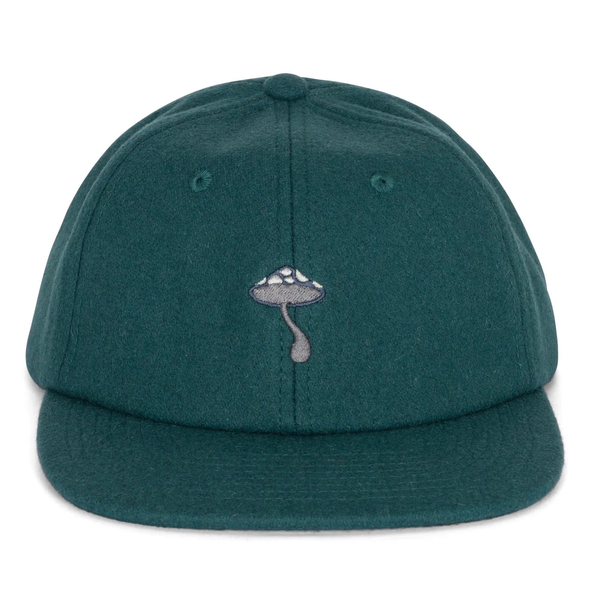 Euphoria Wool Velcro 6 Panel Hat (Alpine Green) - Four Street