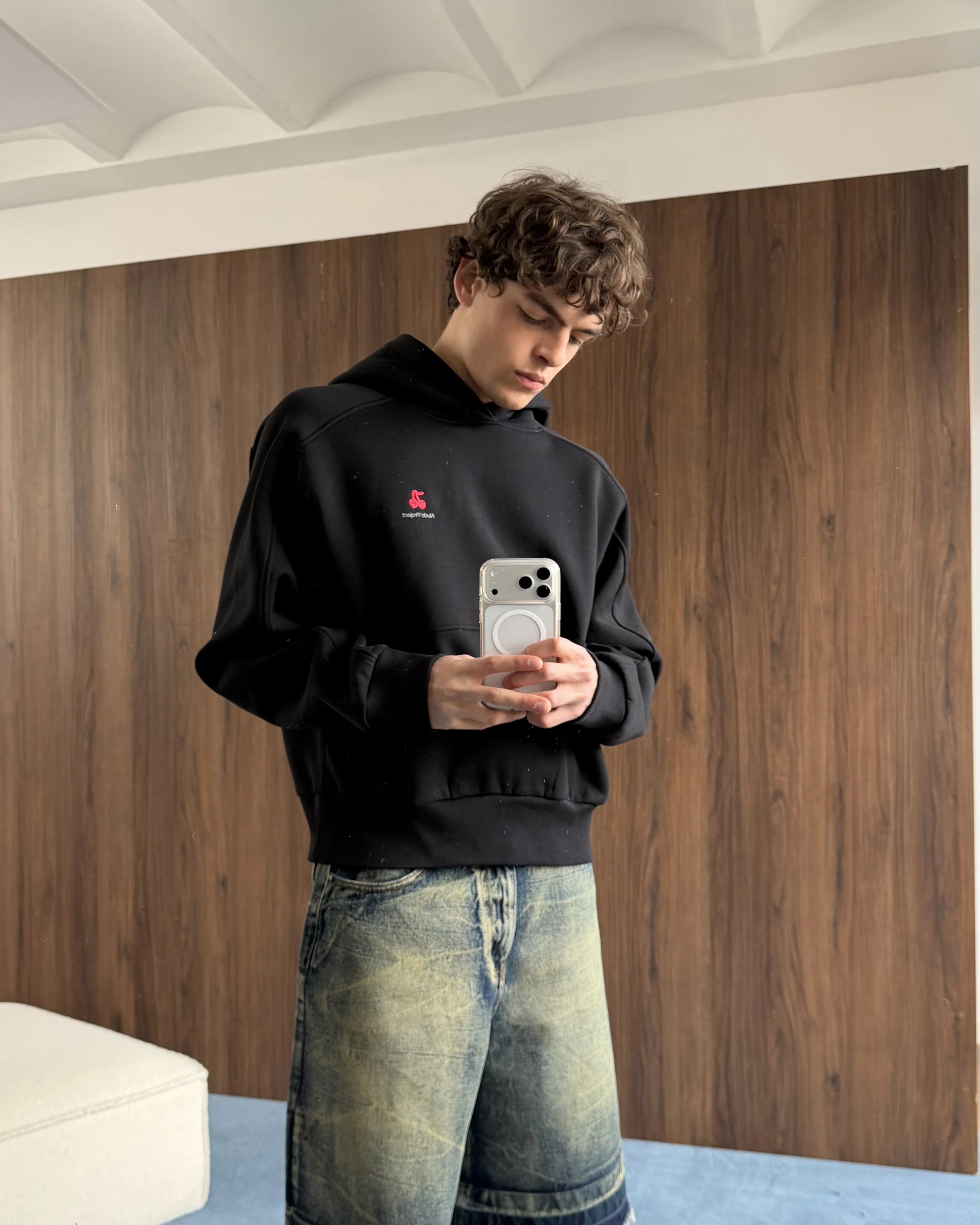 Basic Cherry Hoodie Black