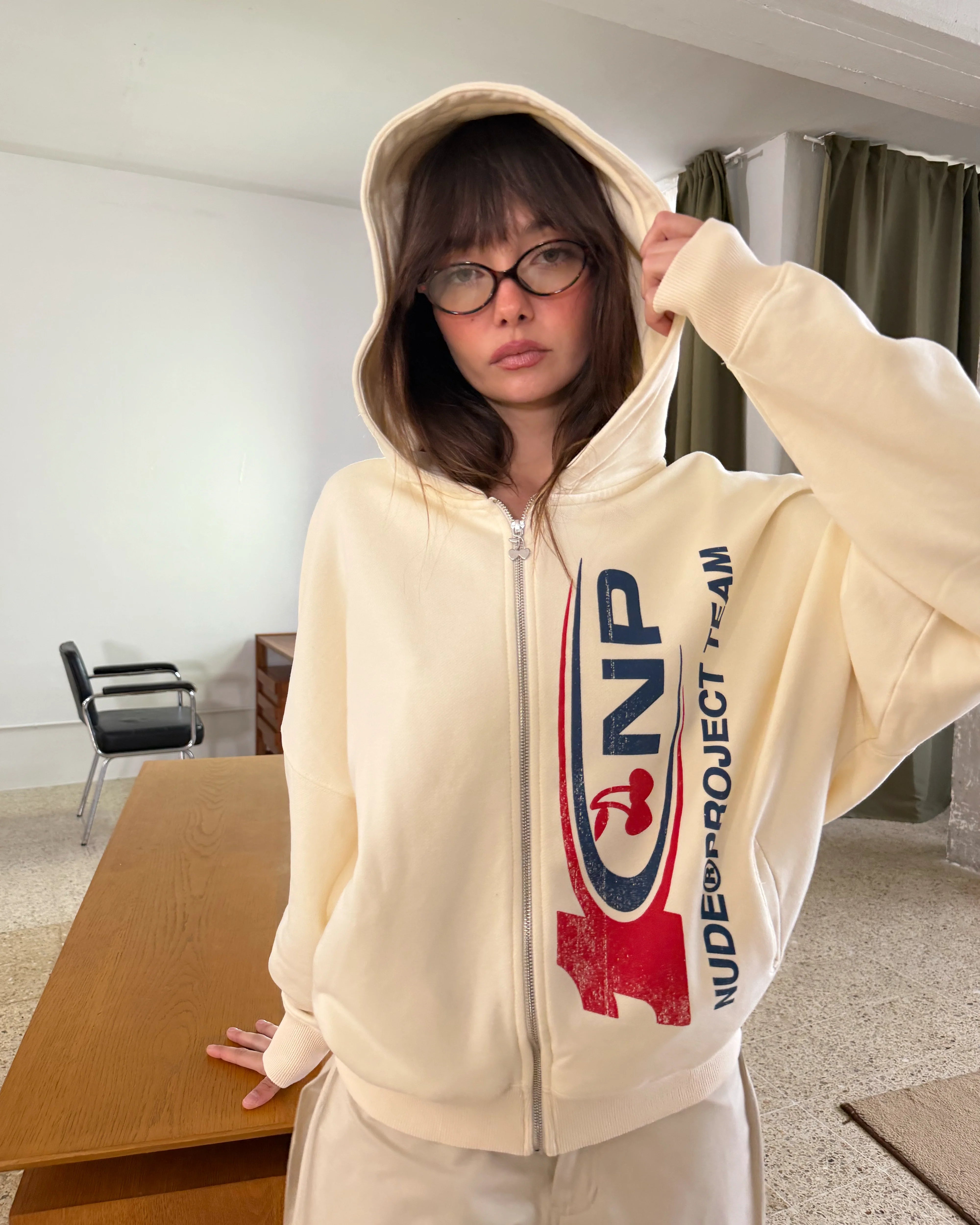 Ayrton Zip-Up Hoodie Marshmallow