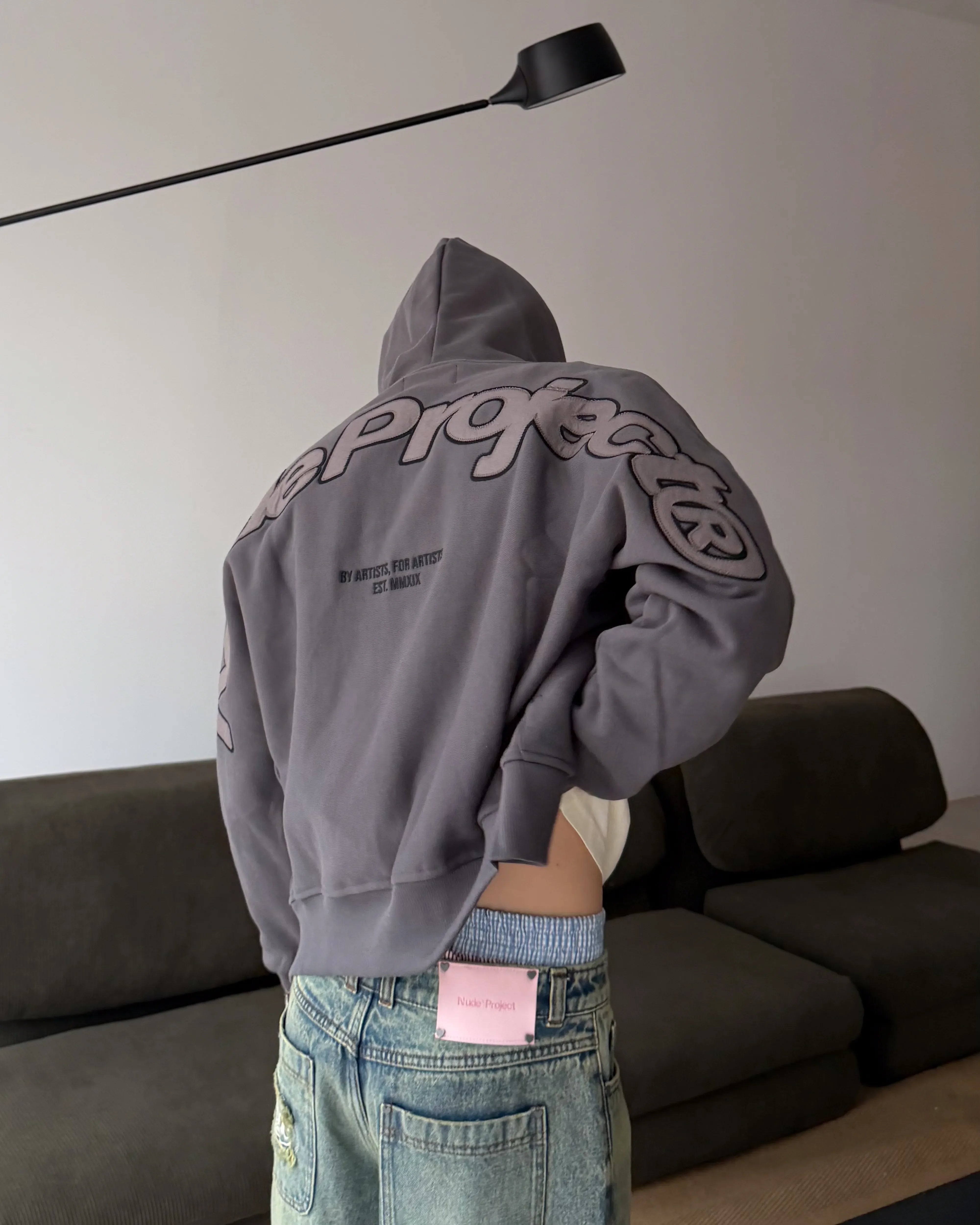 Beast Zip-Up Hoodie Ash