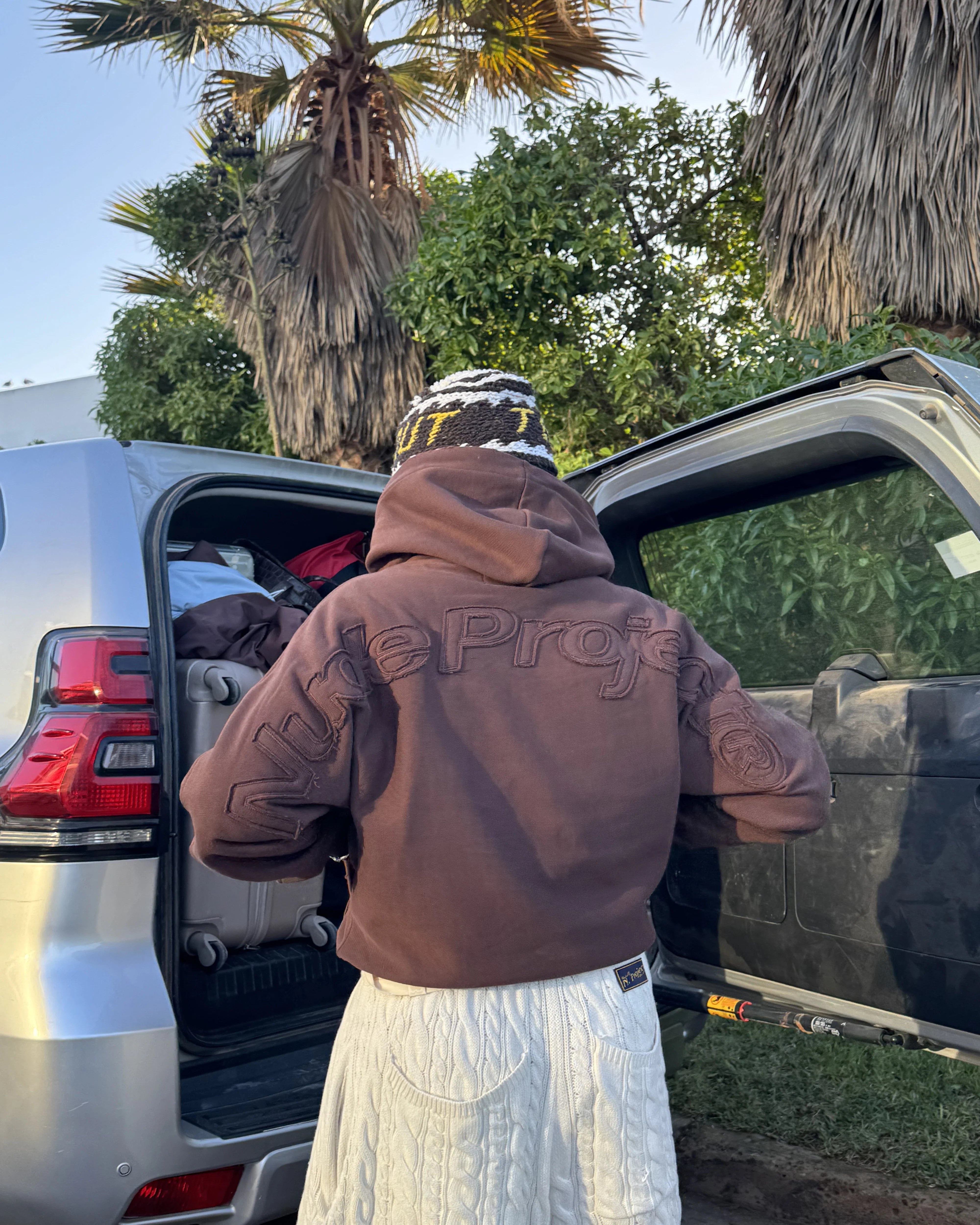 Marble Hoodie Brown