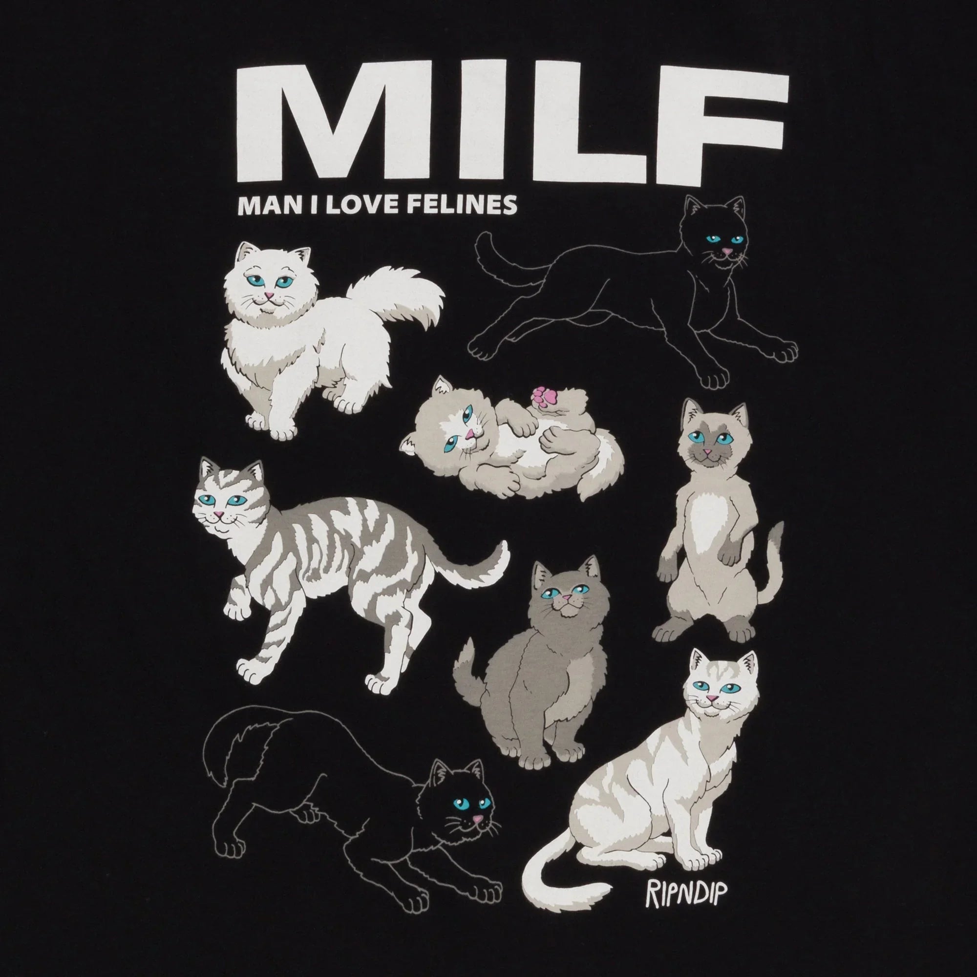 Man I Love Felines Tee (Black) - Preto - Camiseta - Four Street