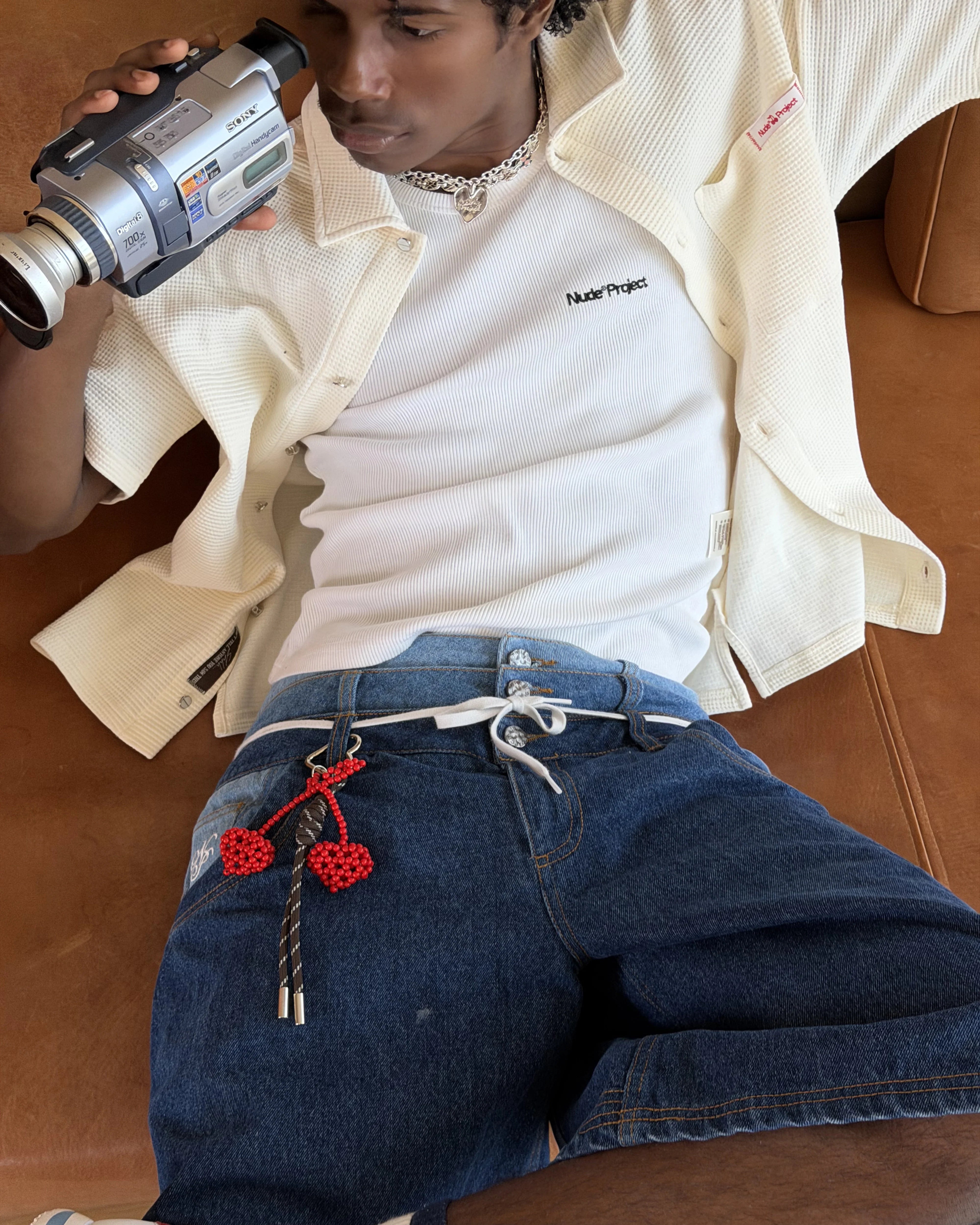 Montecarlo Waffle Shirt Ivory