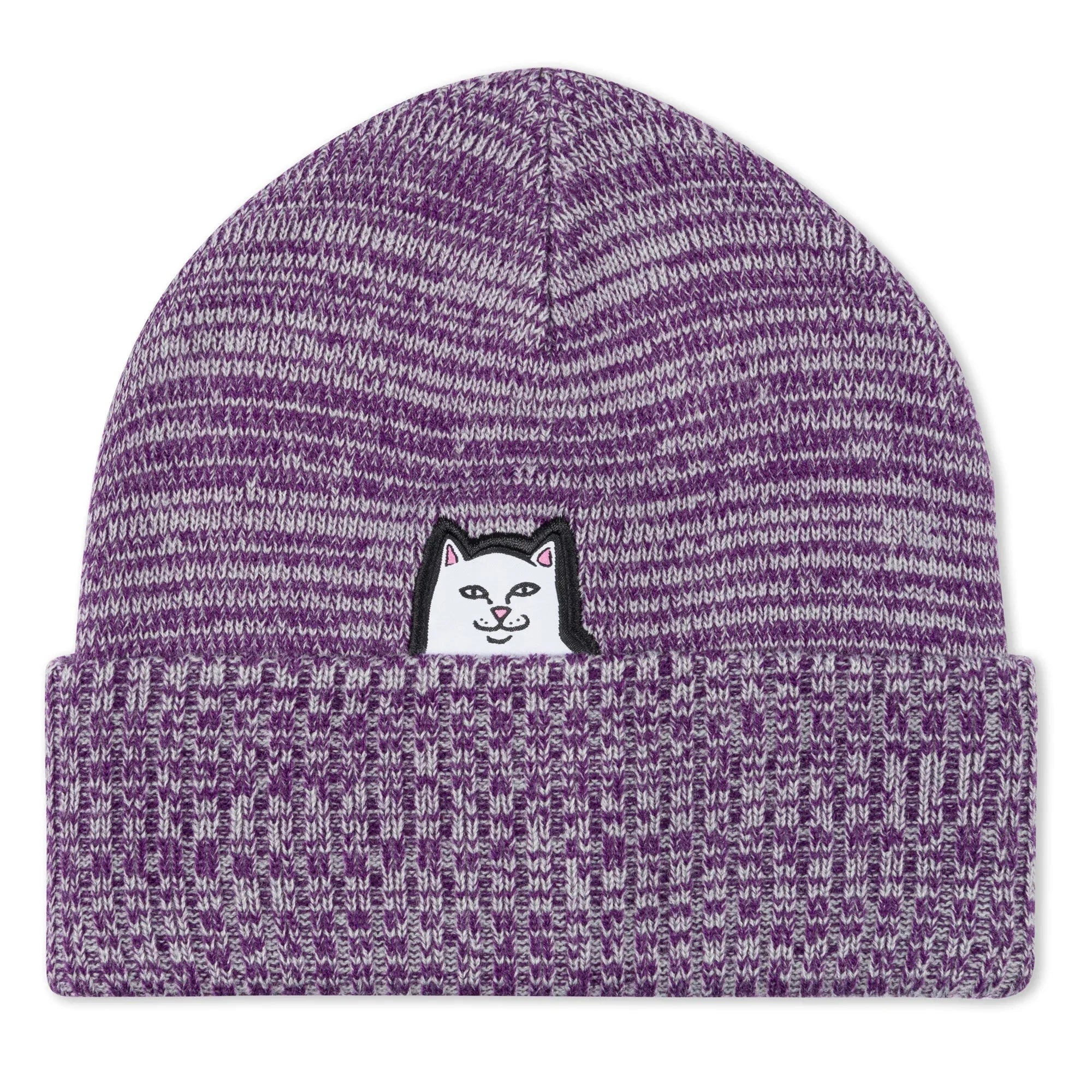 Lord Nermal Marled Beanie (Dark Purple) - Four Street