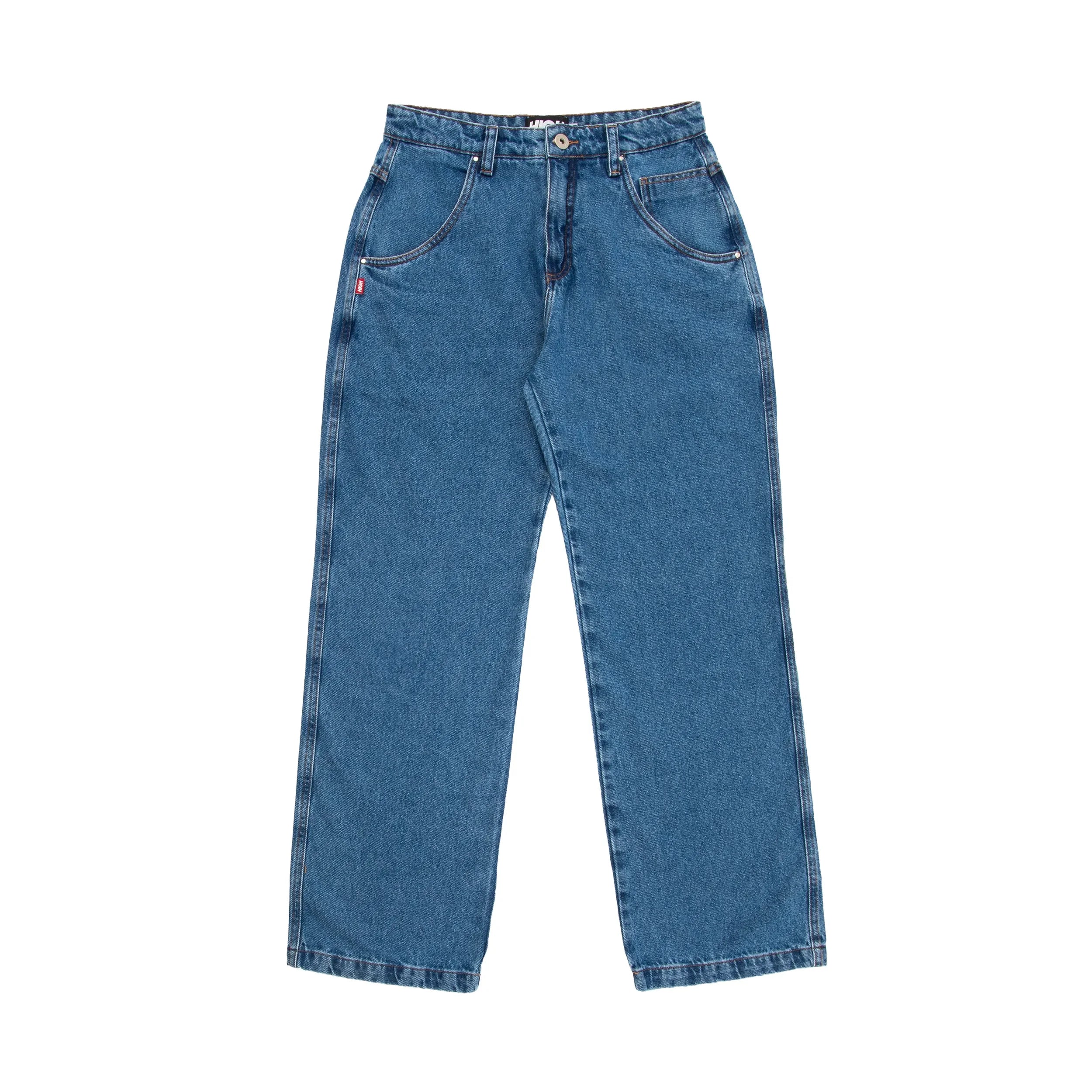 Jeans Pants Logo Line Blue - Four Street
