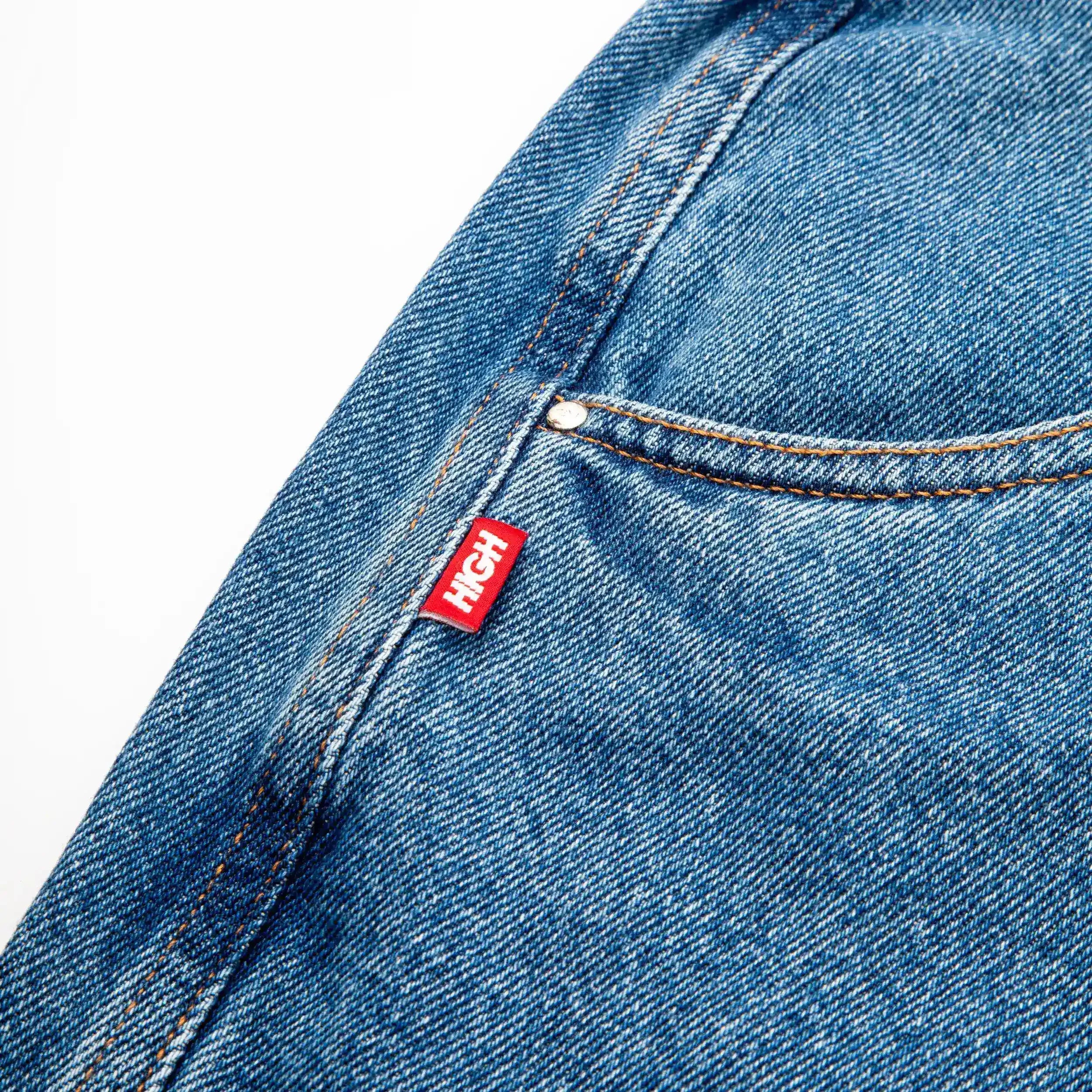 Jeans Pants Logo Line Blue - Four Street