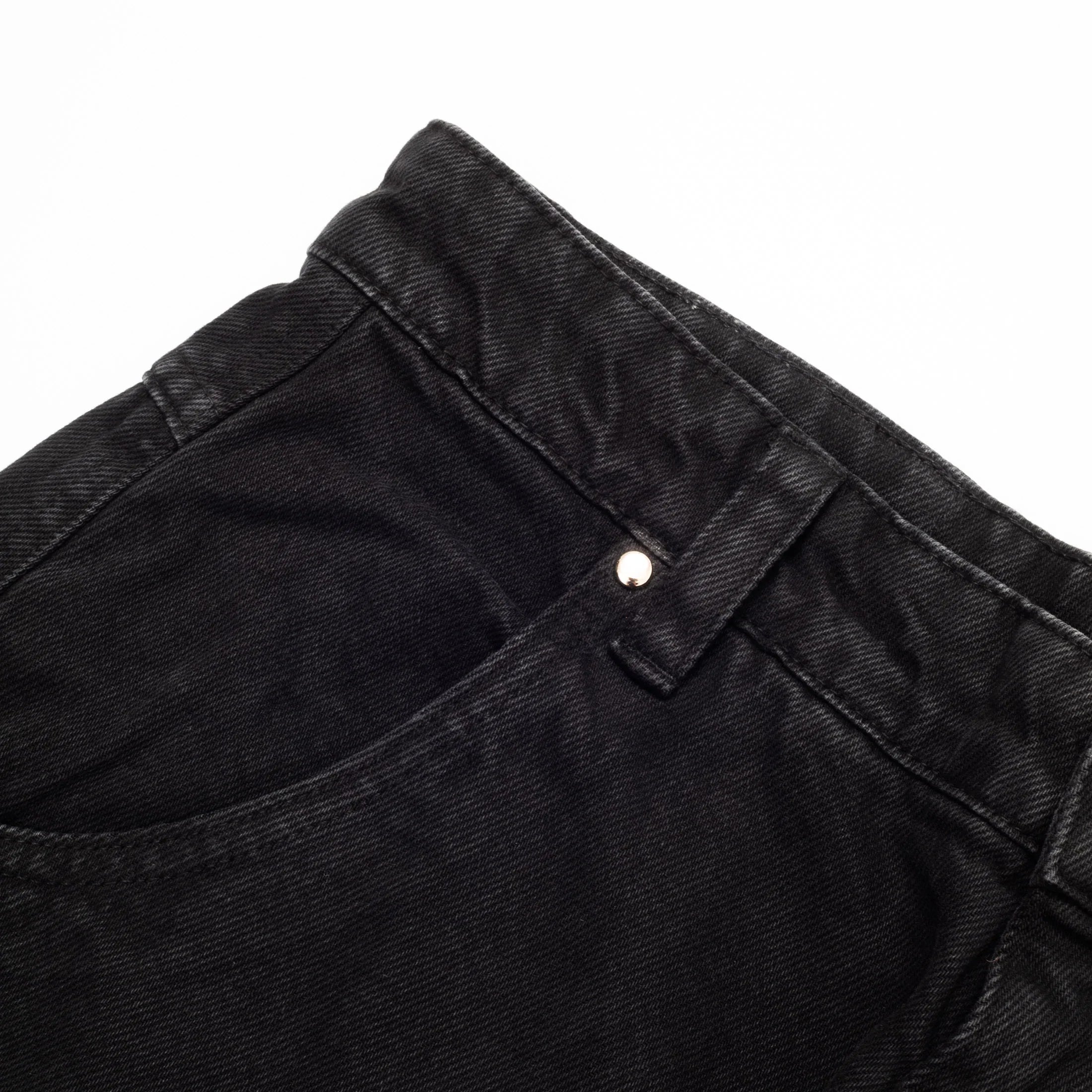 Jeans Pants Logo Line Black - Four Street