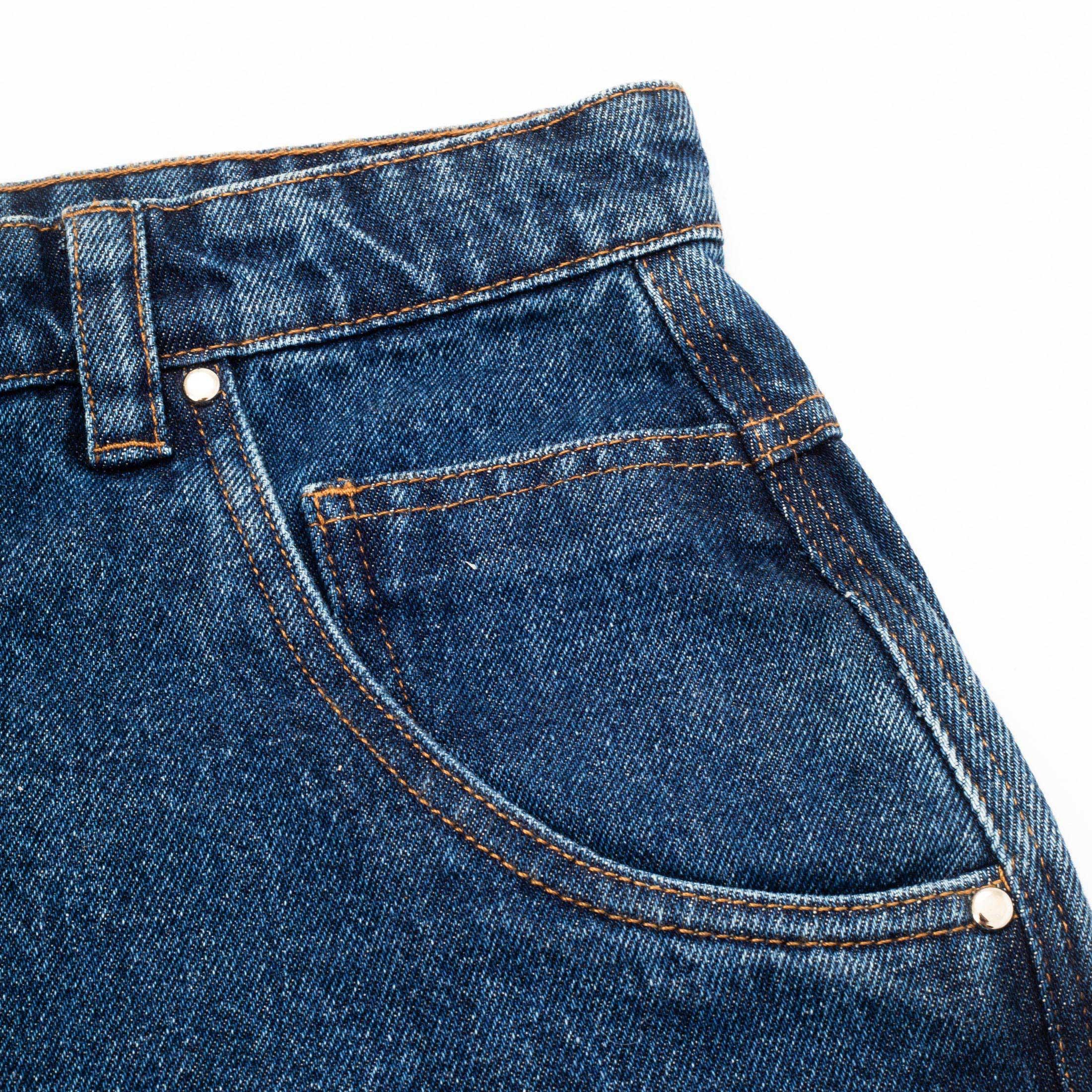 Jeans Pants Logo Line Blue - Four Street
